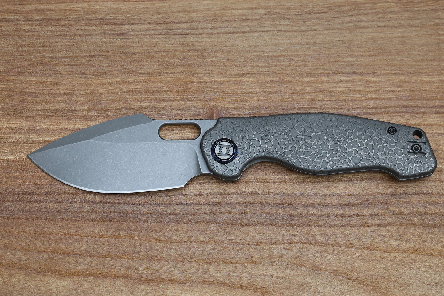 KUNWU GRINGO HONEYDEW STONEWASH TITANIUM HANDLE S390 BLADE
