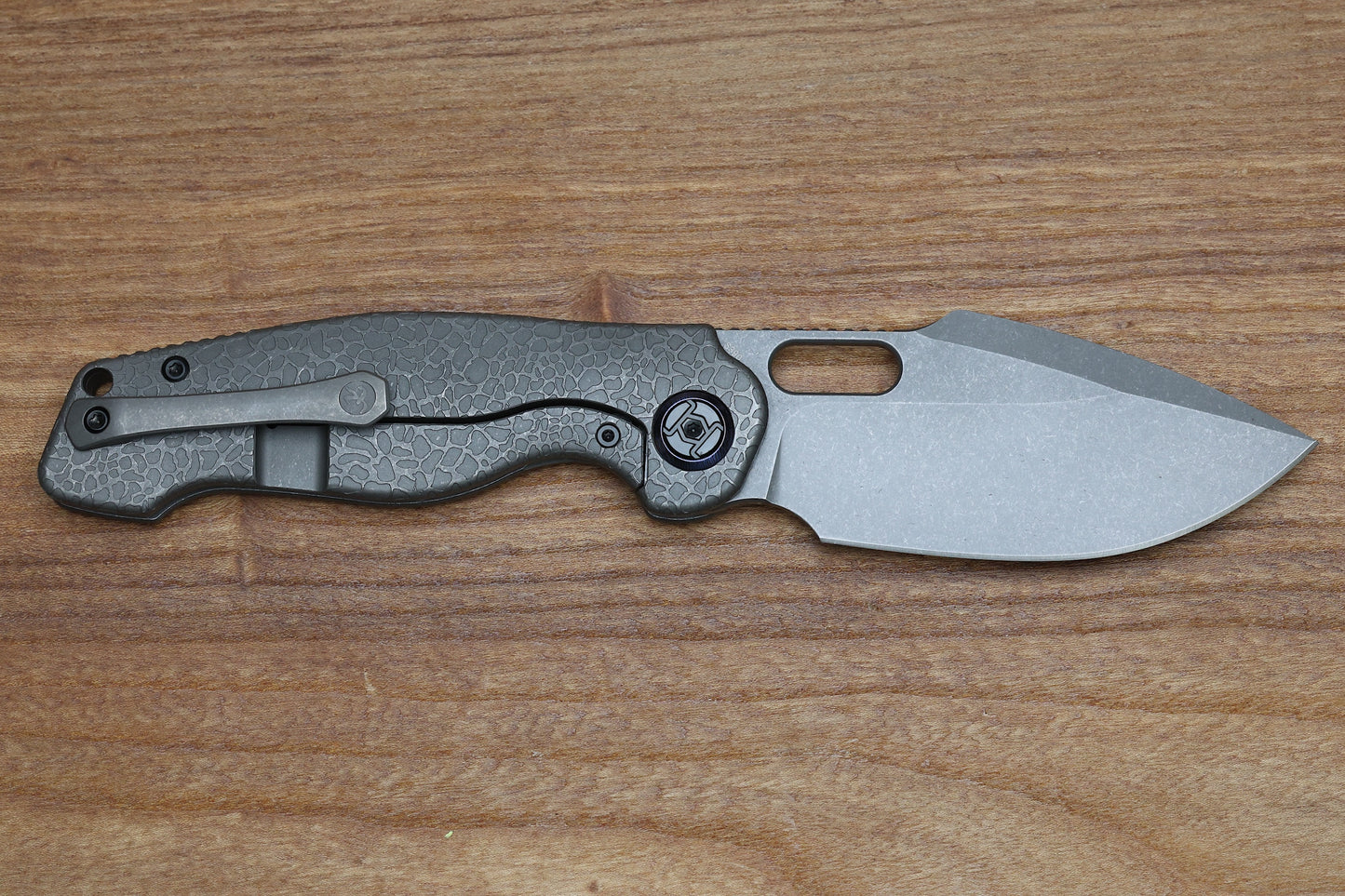 KUNWU GRINGO HONEYDEW STONEWASH TITANIUM HANDLE S390 BLADE