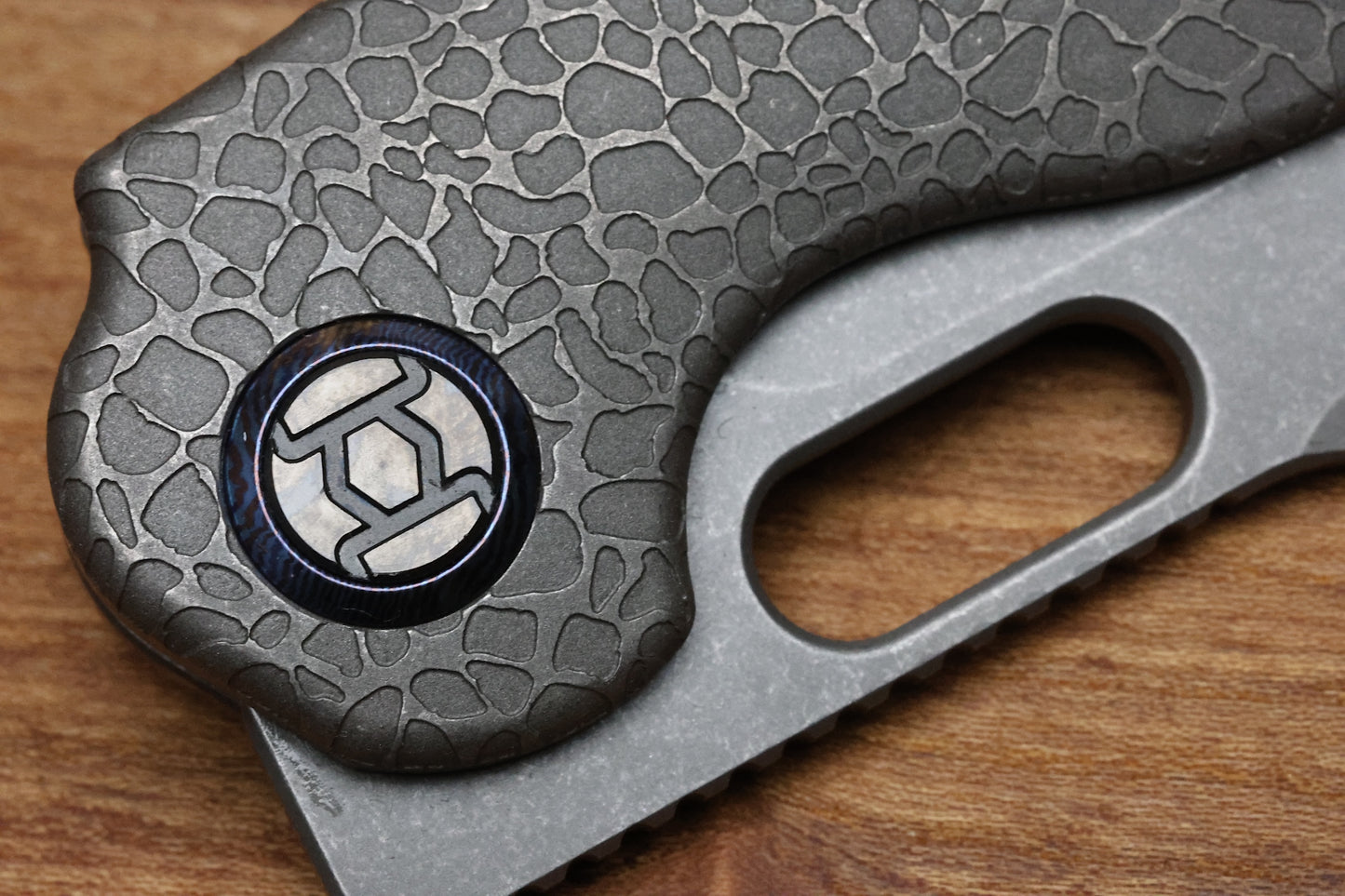 KUNWU GRINGO HONEYDEW STONEWASH TITANIUM HANDLE S390 BLADE