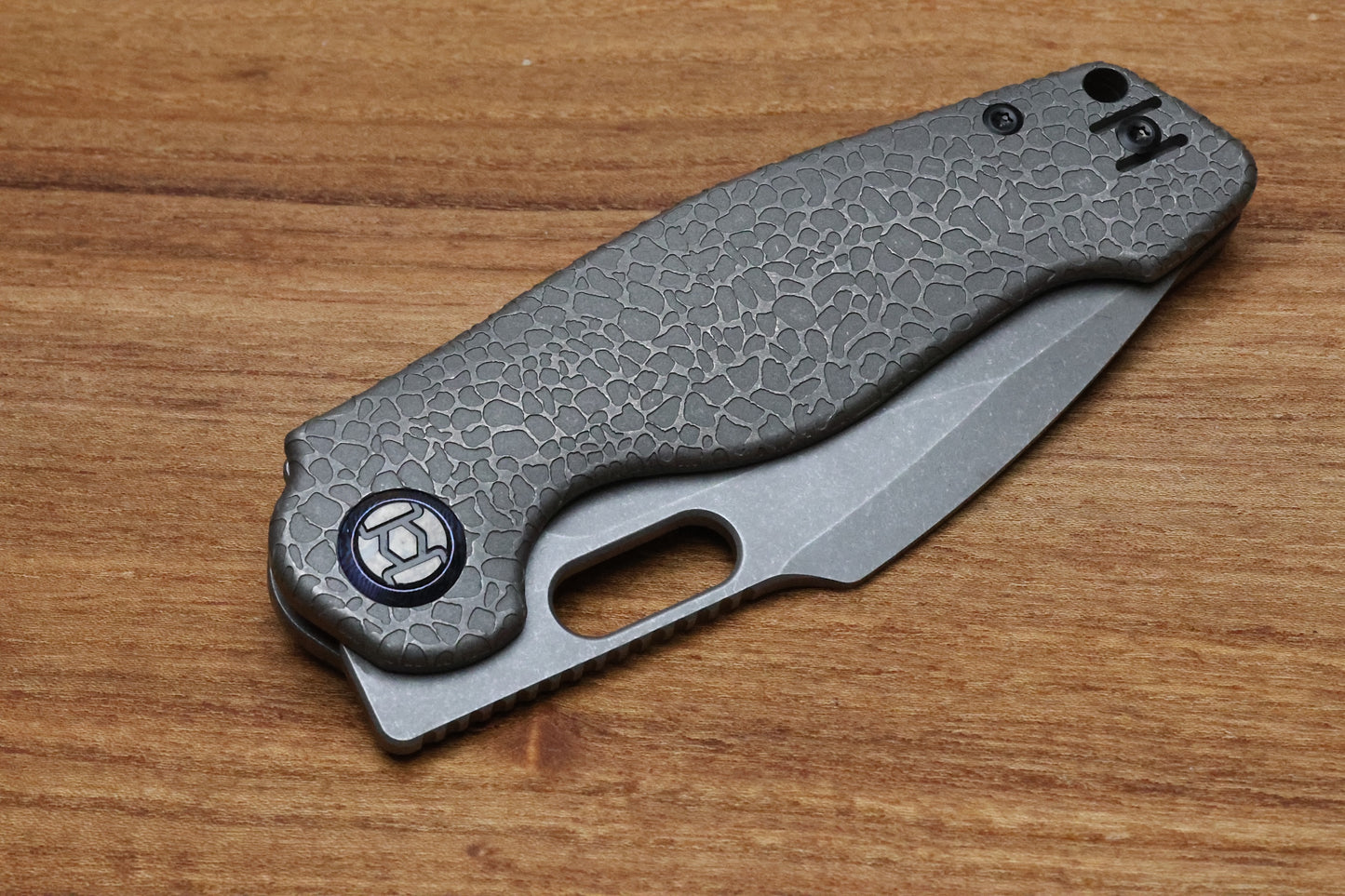 KUNWU GRINGO HONEYDEW STONEWASH TITANIUM HANDLE S390 BLADE