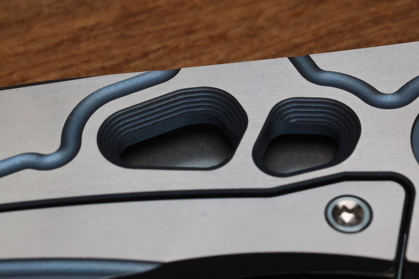 SHIROGOROV KNIVES / ALEXEY KONYGIN QUANTUM “CYBONIC PLAGUE” – CROMAX PM BLADE - SATIN/BLUE – MRBS