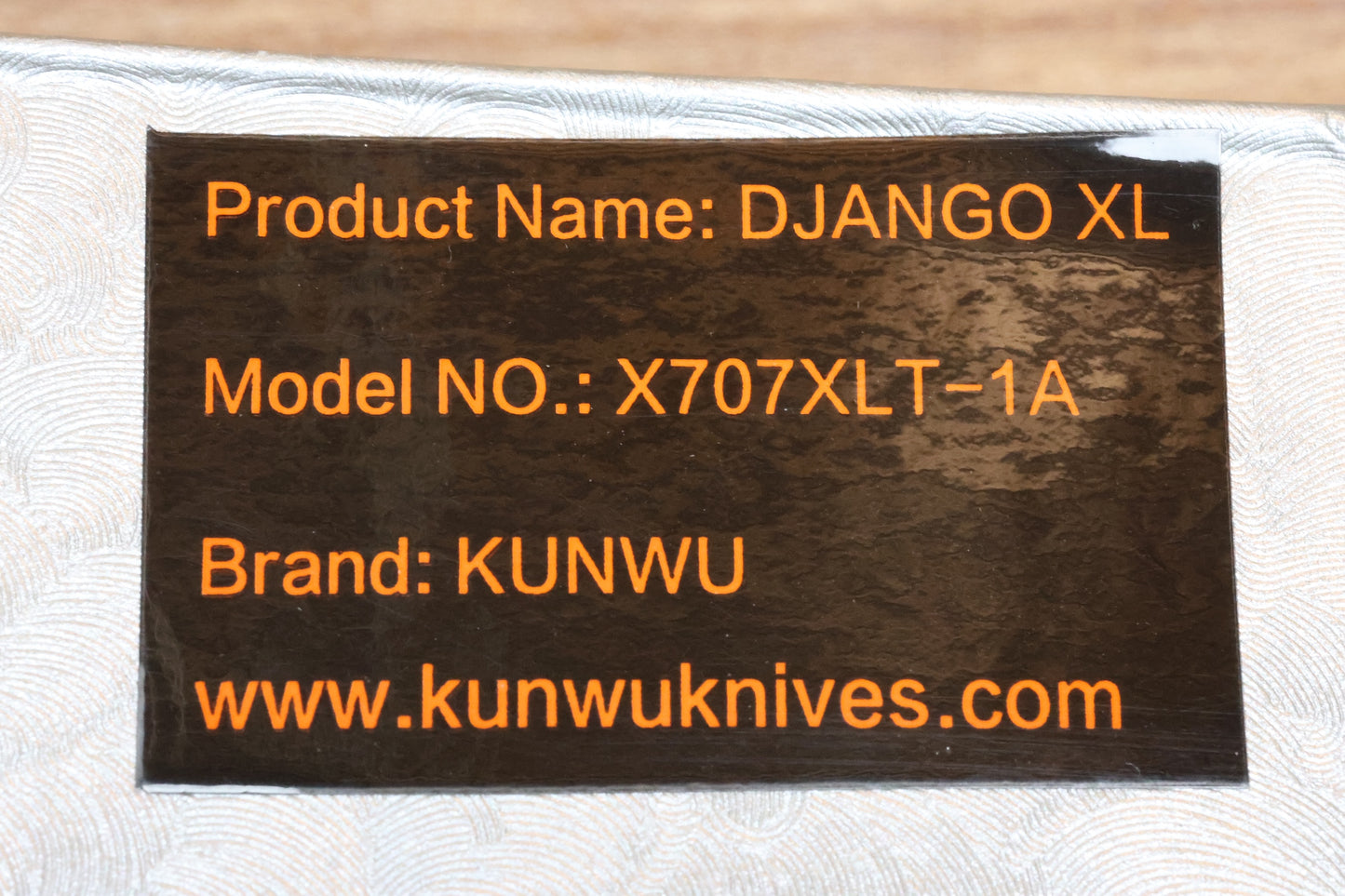 KUNWU KNIVES DJANGO XL DIAMOND TI HANDLES & SATIN ELMAX