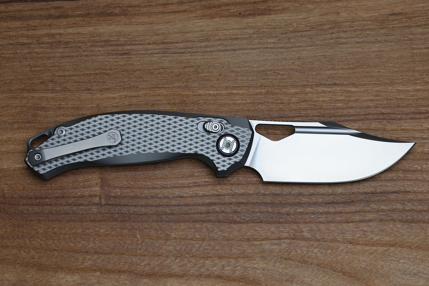 KUNWU KNIVES DJANGO XL DIAMOND TI HANDLES & SATIN ELMAX