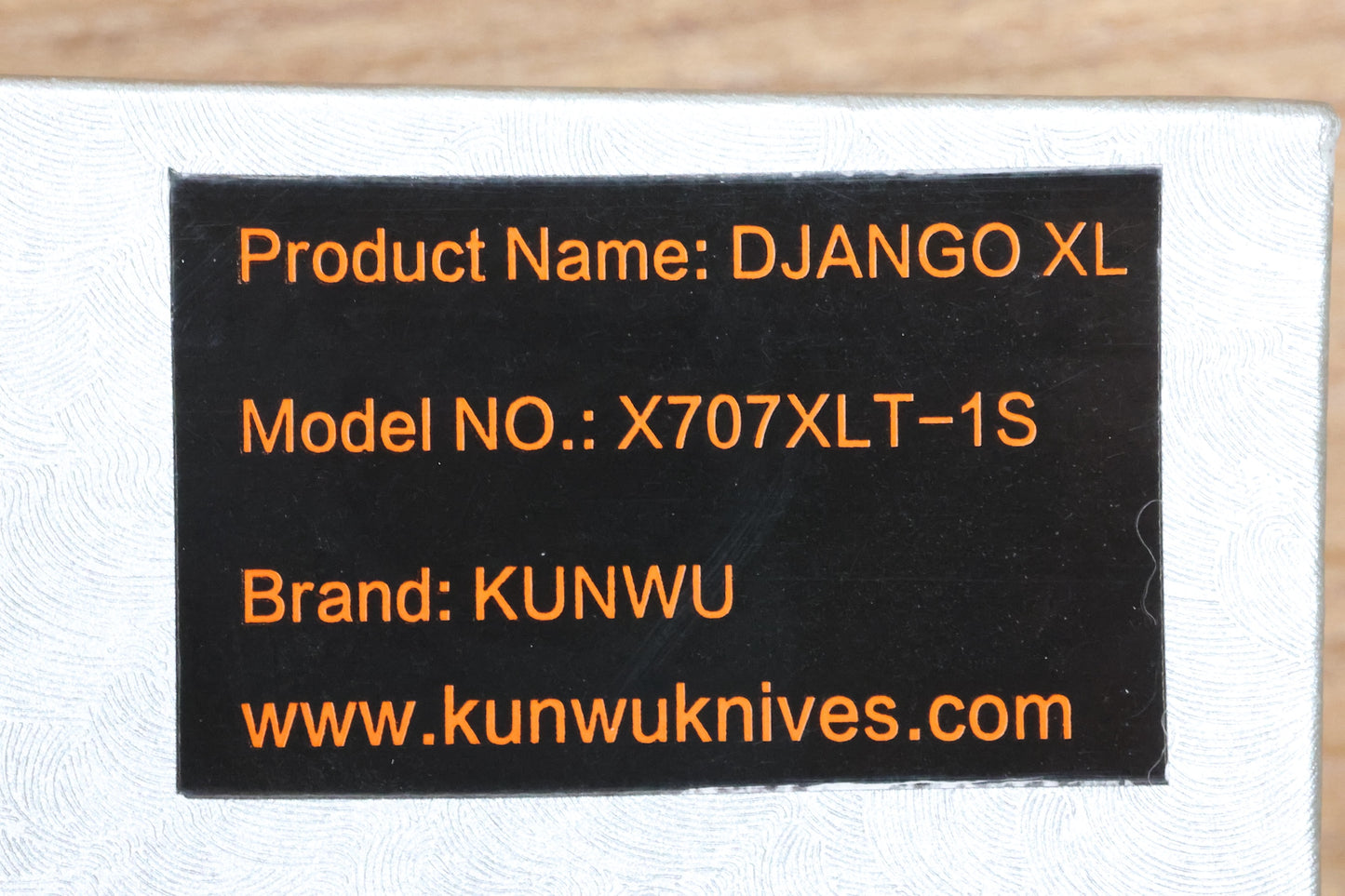 KUNWU KNIVES DJANGO XL STONEWASH DIAMOND TI HANDLES & STONEWASH ELMAX