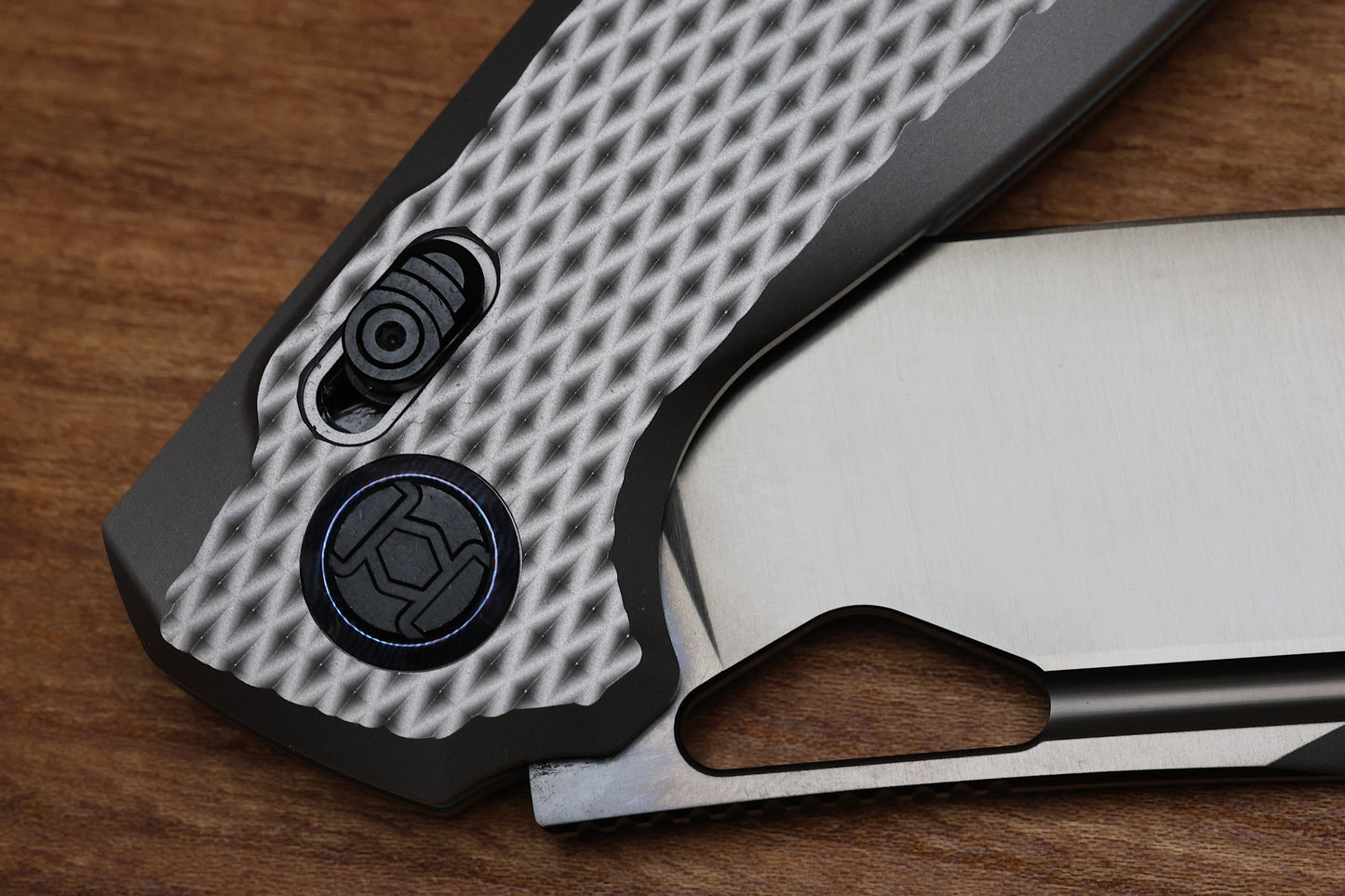 KUNWU KNIVES DJANGO XL DIAMOND TI HANDLES & DLC ELMAX