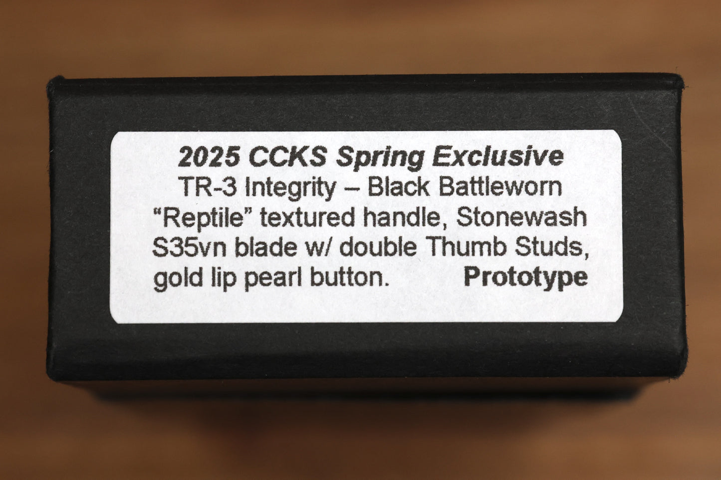 PRO-TECH KNIVES TR-3 INTEGRITY - 2025 CCKS SPRING SHOW EXCLUSIVE - PROTOTYPE