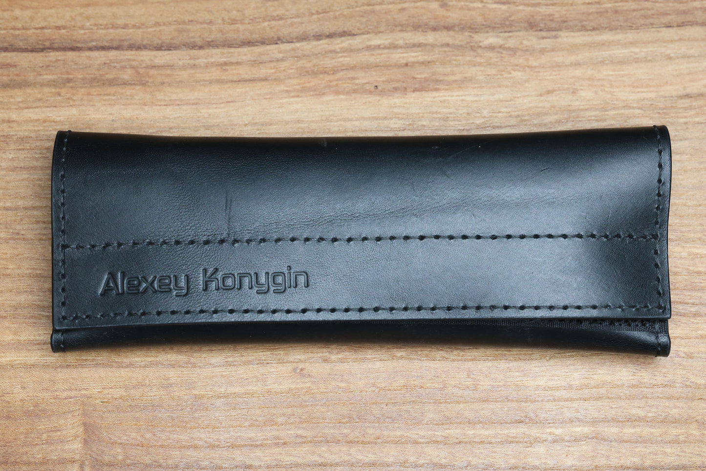 ALEXEY KONYGIN NEW GEN BARMAGLOT CUSTOM WHITE CARBOTI AND TITANIUM HANDLES M398 HAND SATIN BLADE (PREOWNED)