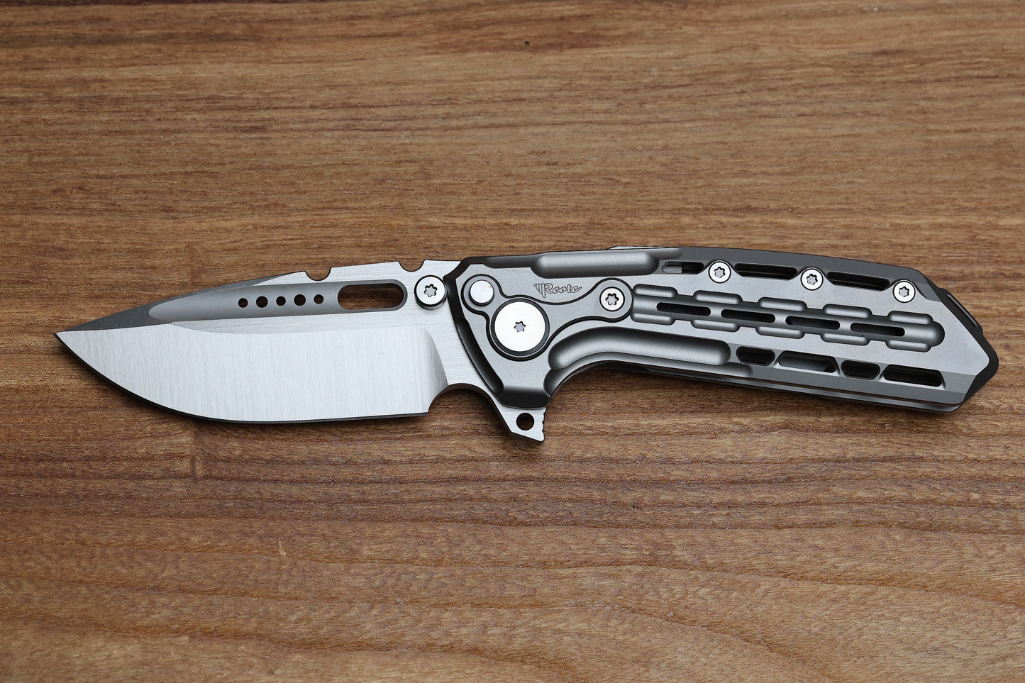 REATE KNIVES TERMINATOR-TX228 TI-BEAD BLAST HANDLE M390 BELT SATIN BLADE