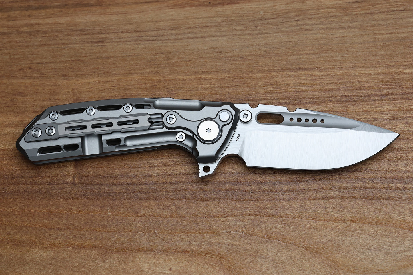 REATE KNIVES TERMINATOR-TX228 TI-BEAD BLAST HANDLE M390 BELT SATIN BLADE