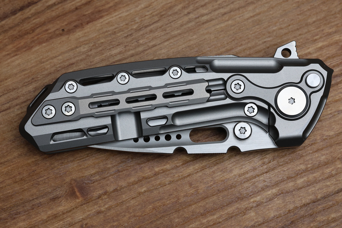 REATE KNIVES TERMINATOR-TX228 TI-BEAD BLAST HANDLE M390 BELT SATIN BLADE