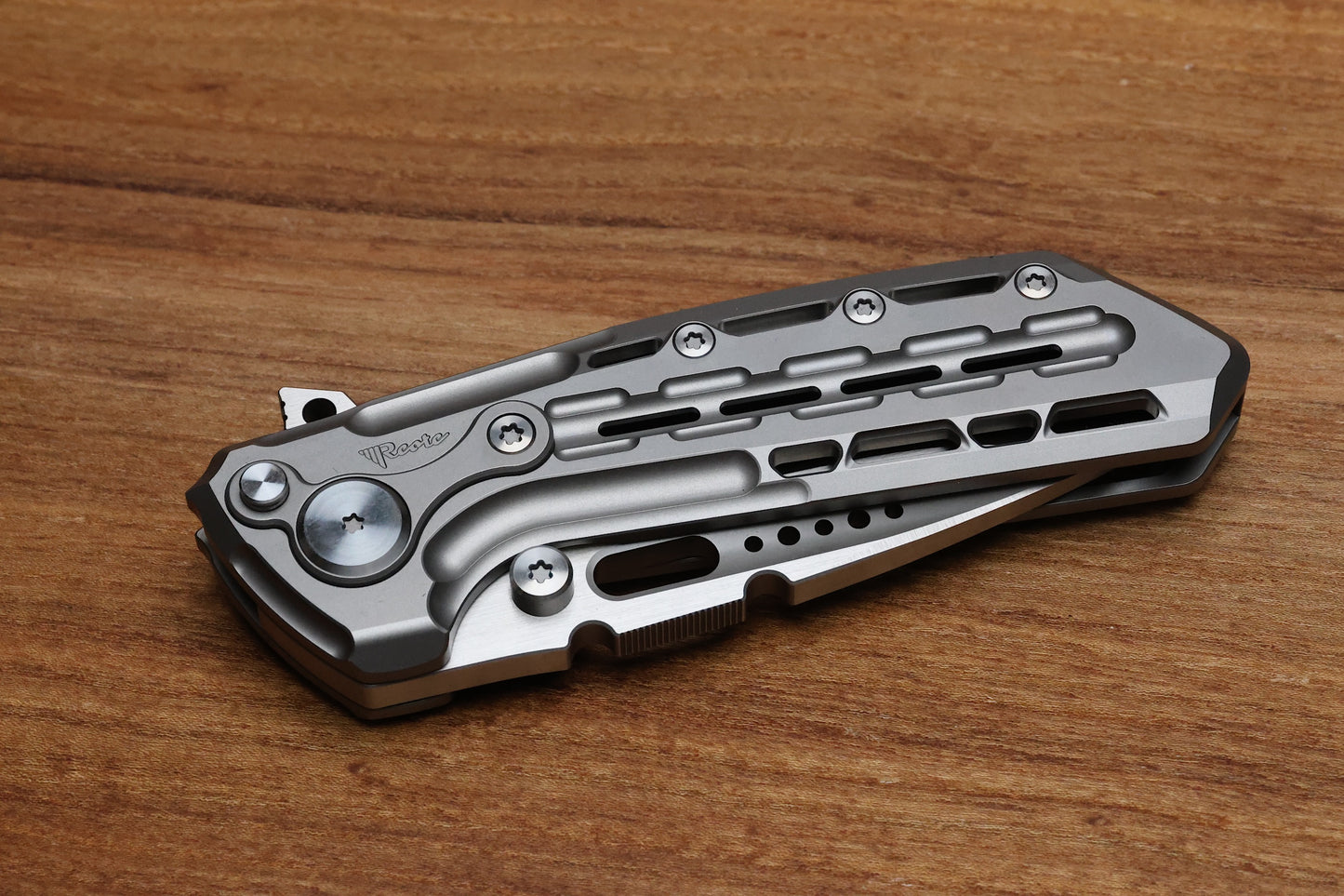 REATE KNIVES TERMINATOR-TX228 TI-BEAD BLAST HANDLE M390 BELT SATIN BLADE