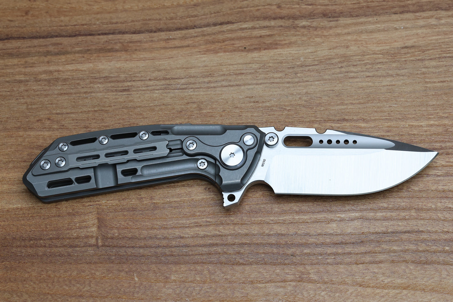 REATE KNIVES TERMINATOR-TX228 TI-DARK BEAD BLAST HANDLE M390 BELT SATIN BLADE