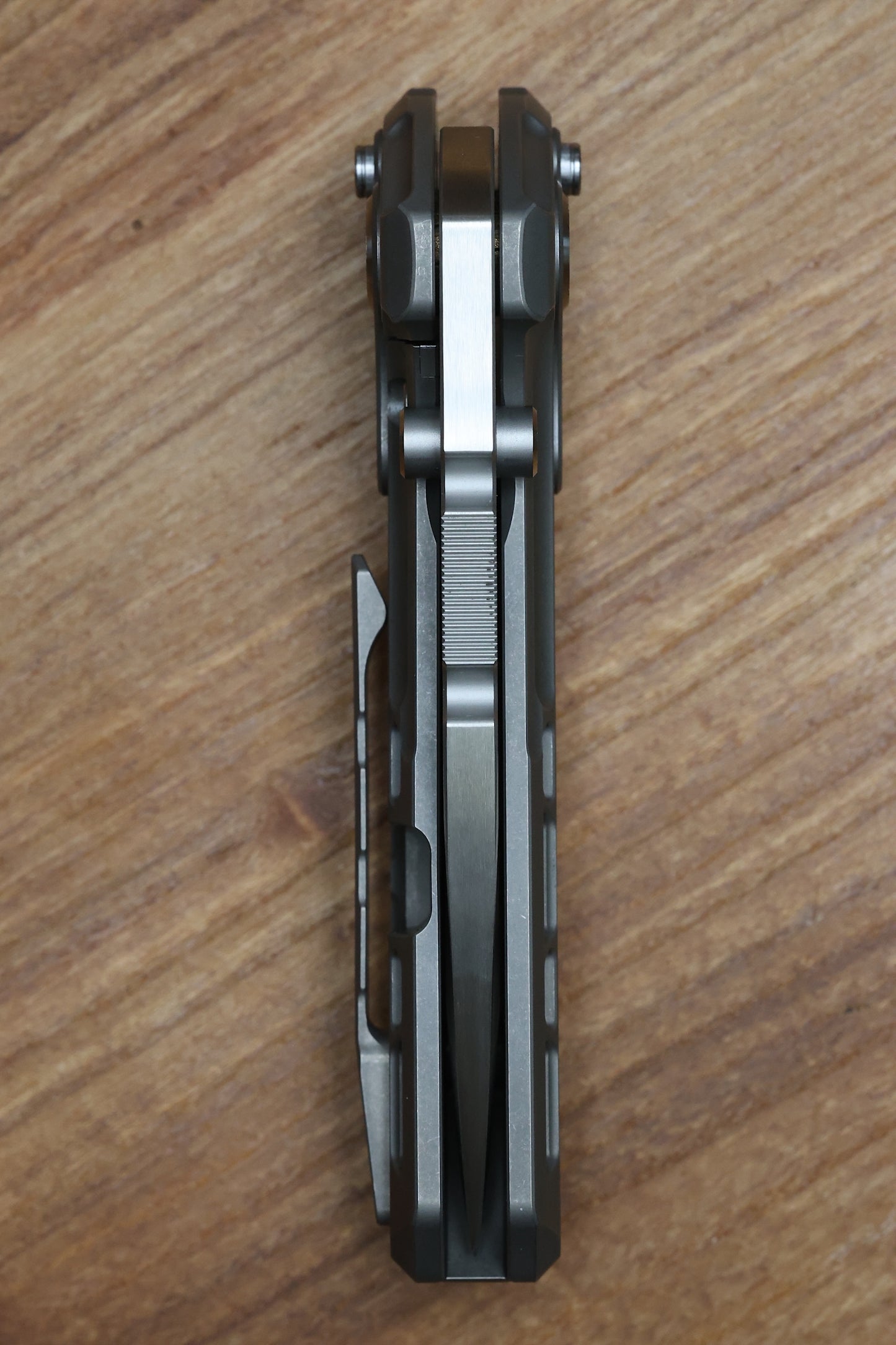 REATE KNIVES TERMINATOR-TX228 TI-DARK BEAD BLAST HANDLE M390 BELT SATIN BLADE