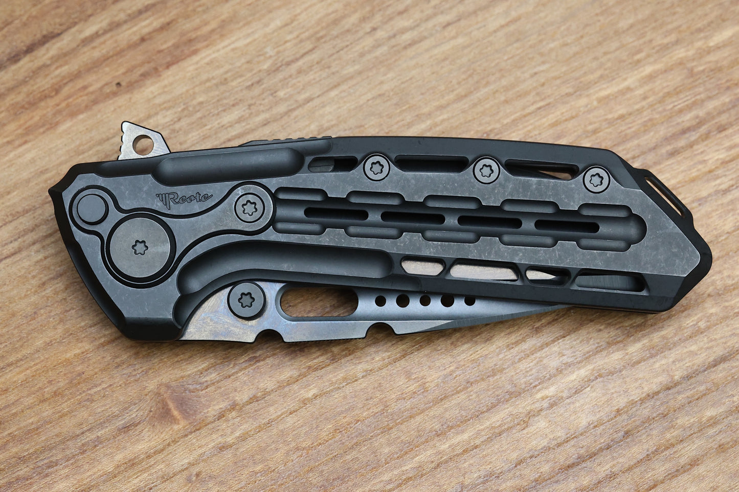 REATE KNIVES TERMINATOR-TX228 TI-BLACK DLC HANDLE M390 BLACK DLC BLADE