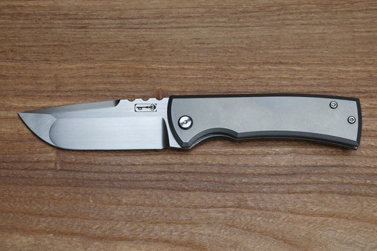 CHAVES ULTRAMAR REDENCION 229 KICKSTOP – DROP POINT M390 BLADE – TITANIUM HANDLE MOKUTI ACCENTS