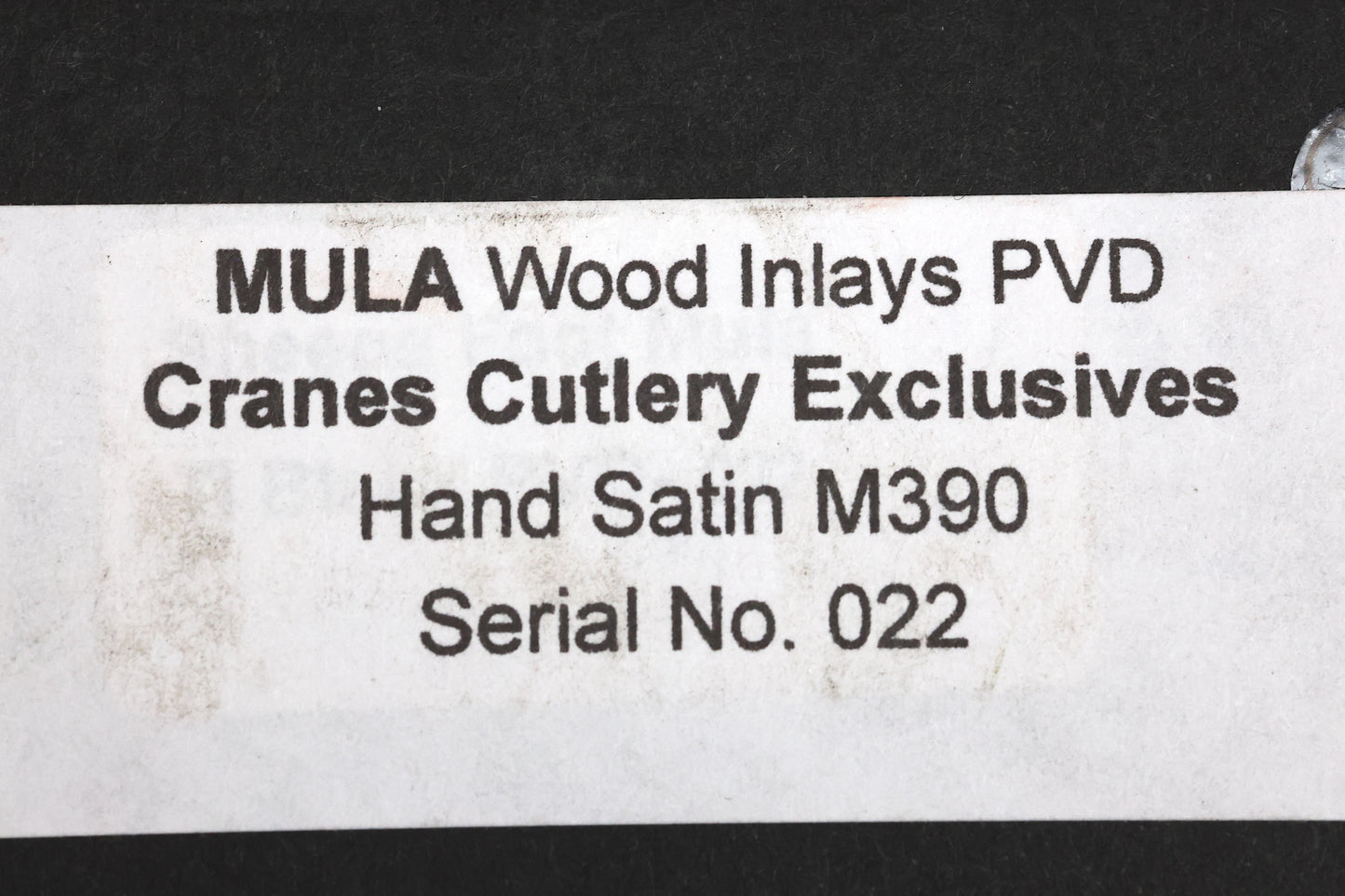 PENA X SERIES MULA PVD & WOOD HAND SATIN M390 BLADE