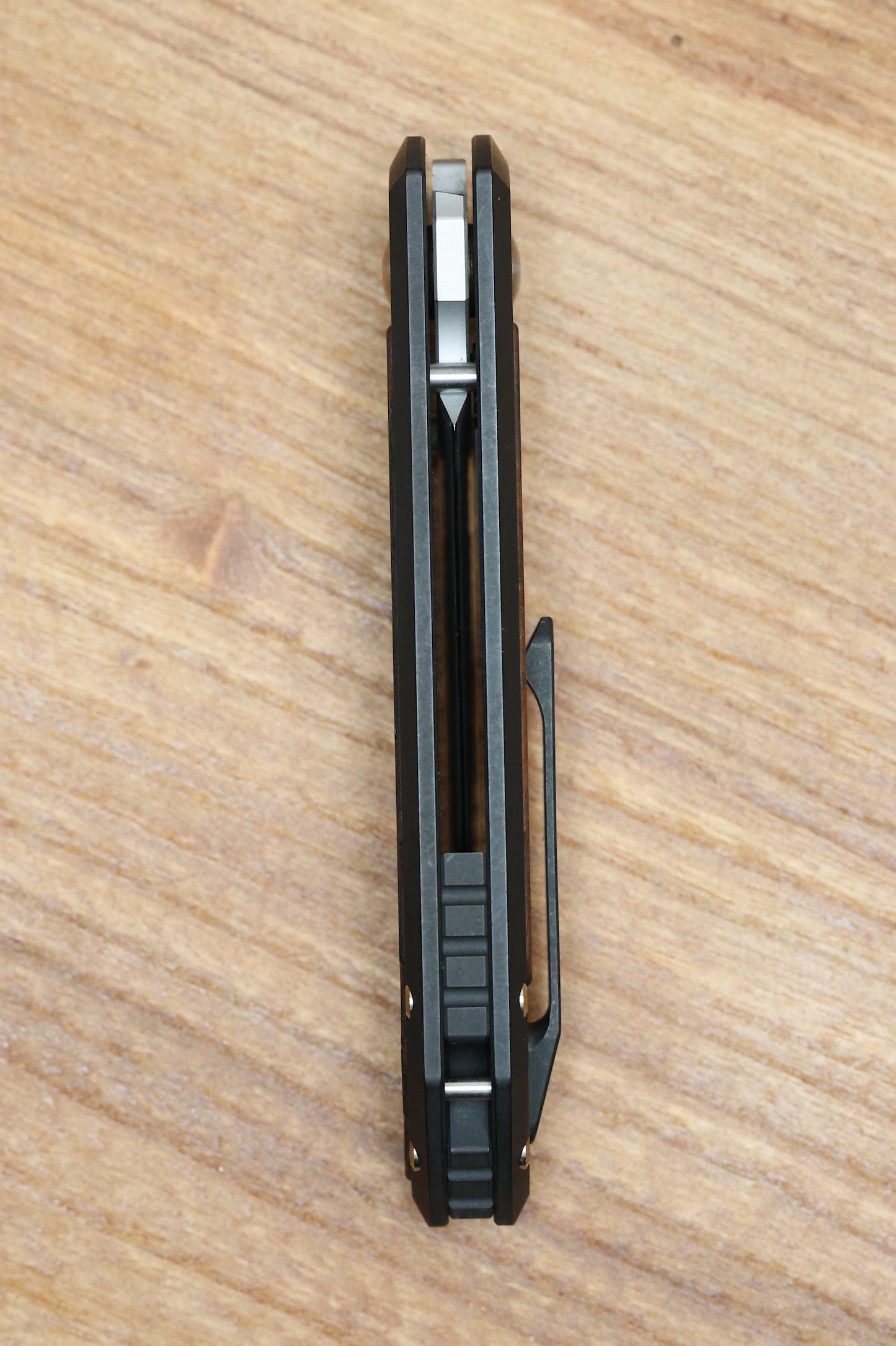 PENA X SERIES MULA PVD & WOOD HAND SATIN M390 BLADE
