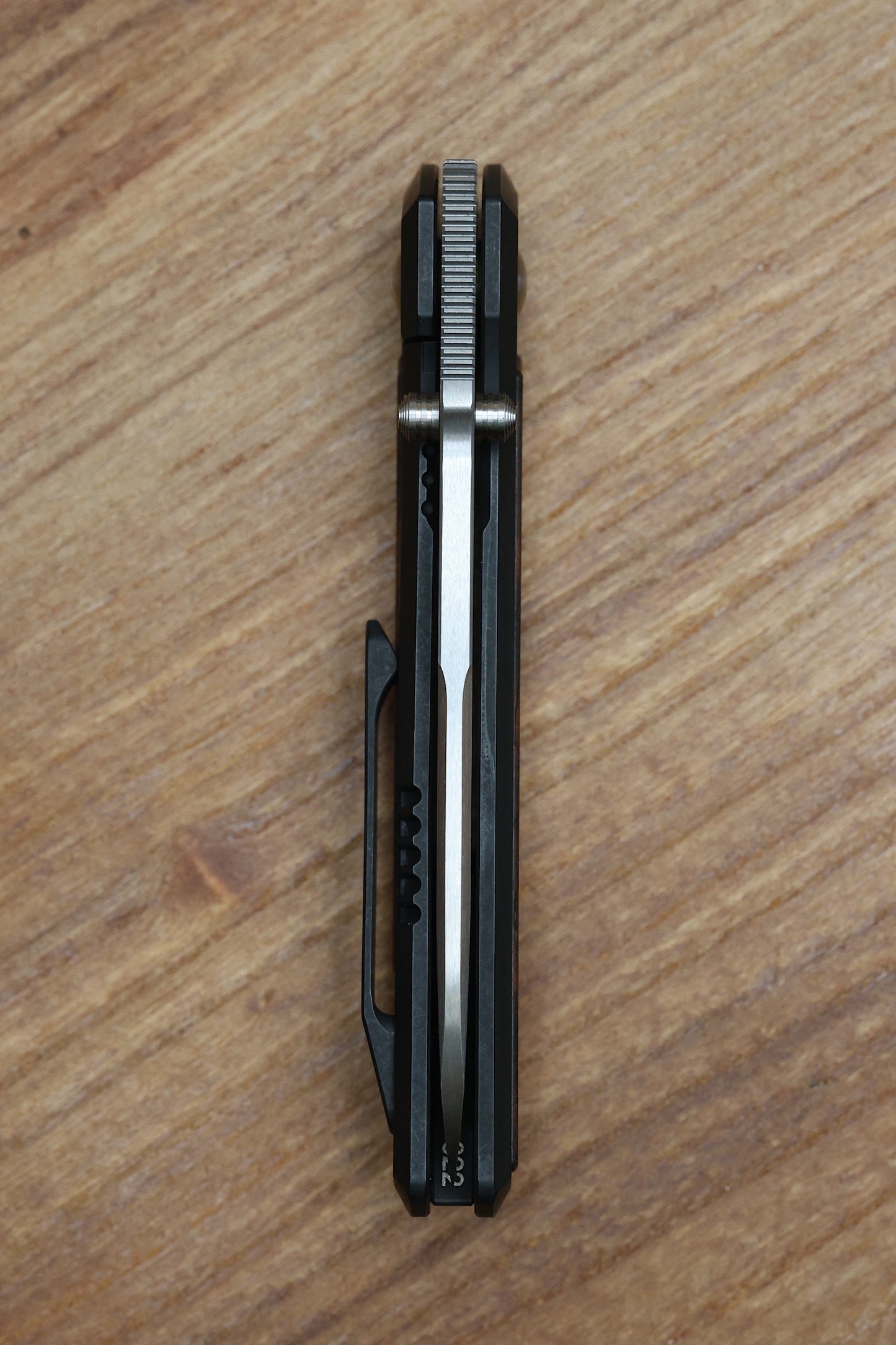 PENA X SERIES MULA PVD & WOOD HAND SATIN M390 BLADE