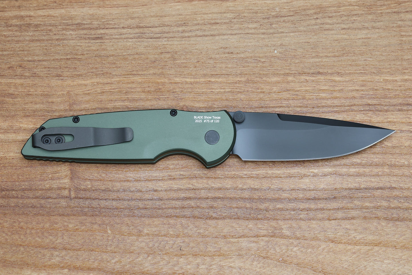 PRO-TECH TR-3 INTEGRITY MANUAL GREEN ALUMINUM HANDLES W/ DLC S35 2025 BLADE TX INT.1