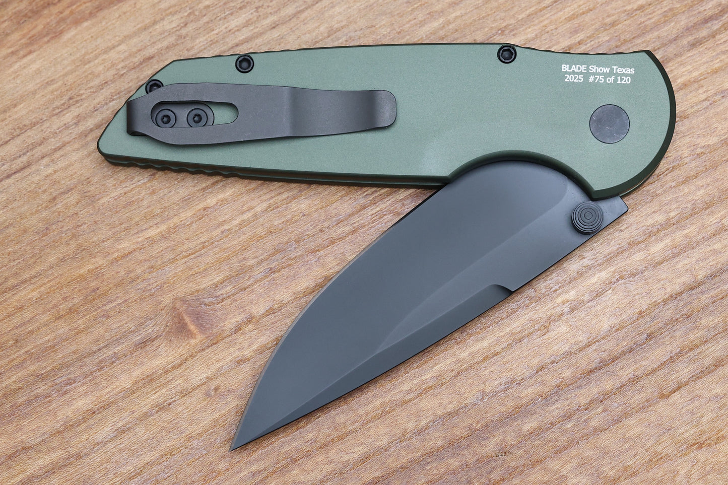 PRO-TECH TR-3 INTEGRITY MANUAL GREEN ALUMINUM HANDLES W/ DLC S35 2025 BLADE TX INT.1