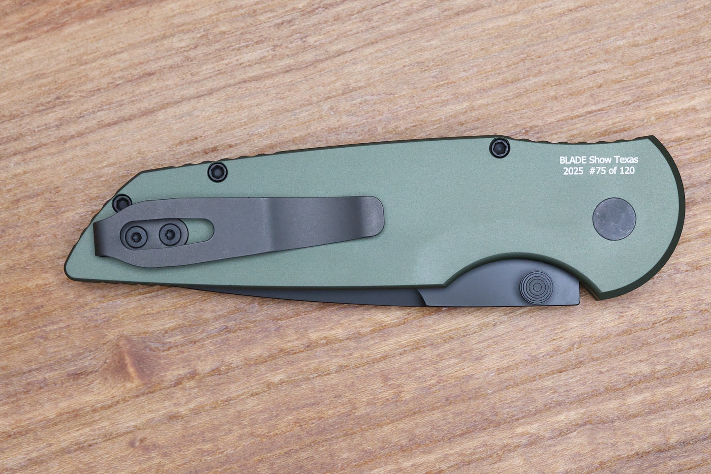 PRO-TECH TR-3 INTEGRITY MANUAL GREEN ALUMINUM HANDLES W/ DLC S35 2025 BLADE TX INT.1