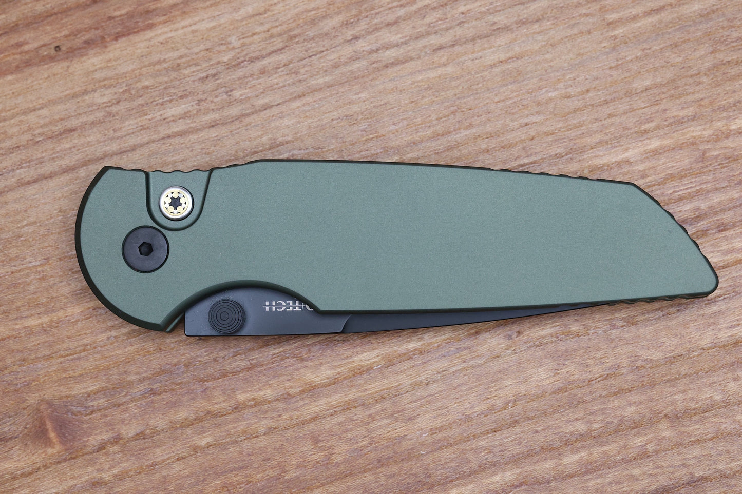 PRO-TECH TR-3 INTEGRITY MANUAL GREEN ALUMINUM HANDLES W/ DLC S35 2025 BLADE TX INT.1