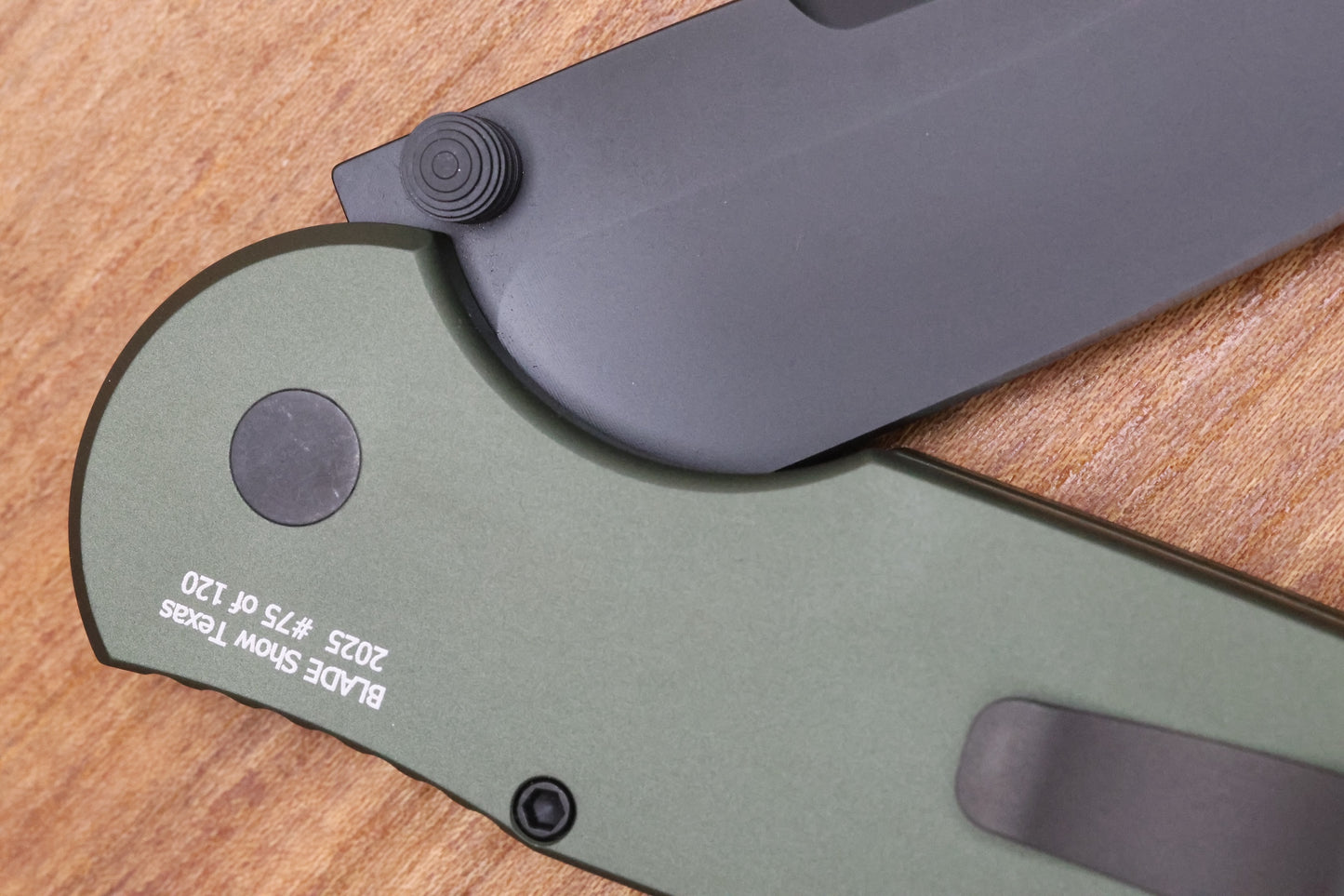 PRO-TECH TR-3 INTEGRITY MANUAL GREEN ALUMINUM HANDLES W/ DLC S35 2025 BLADE TX INT.1