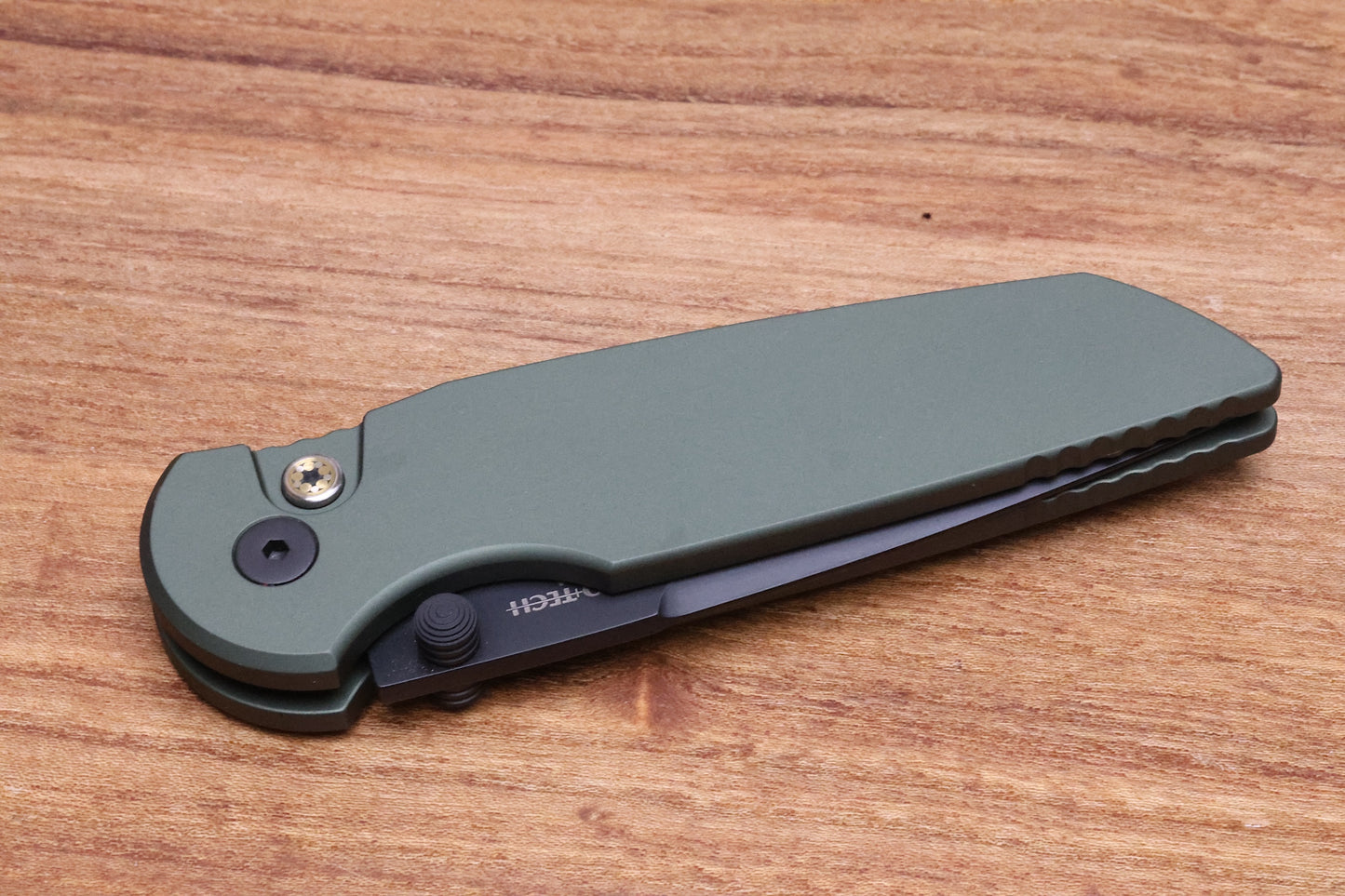 PRO-TECH TR-3 INTEGRITY MANUAL GREEN ALUMINUM HANDLES W/ DLC S35 2025 BLADE TX INT.1