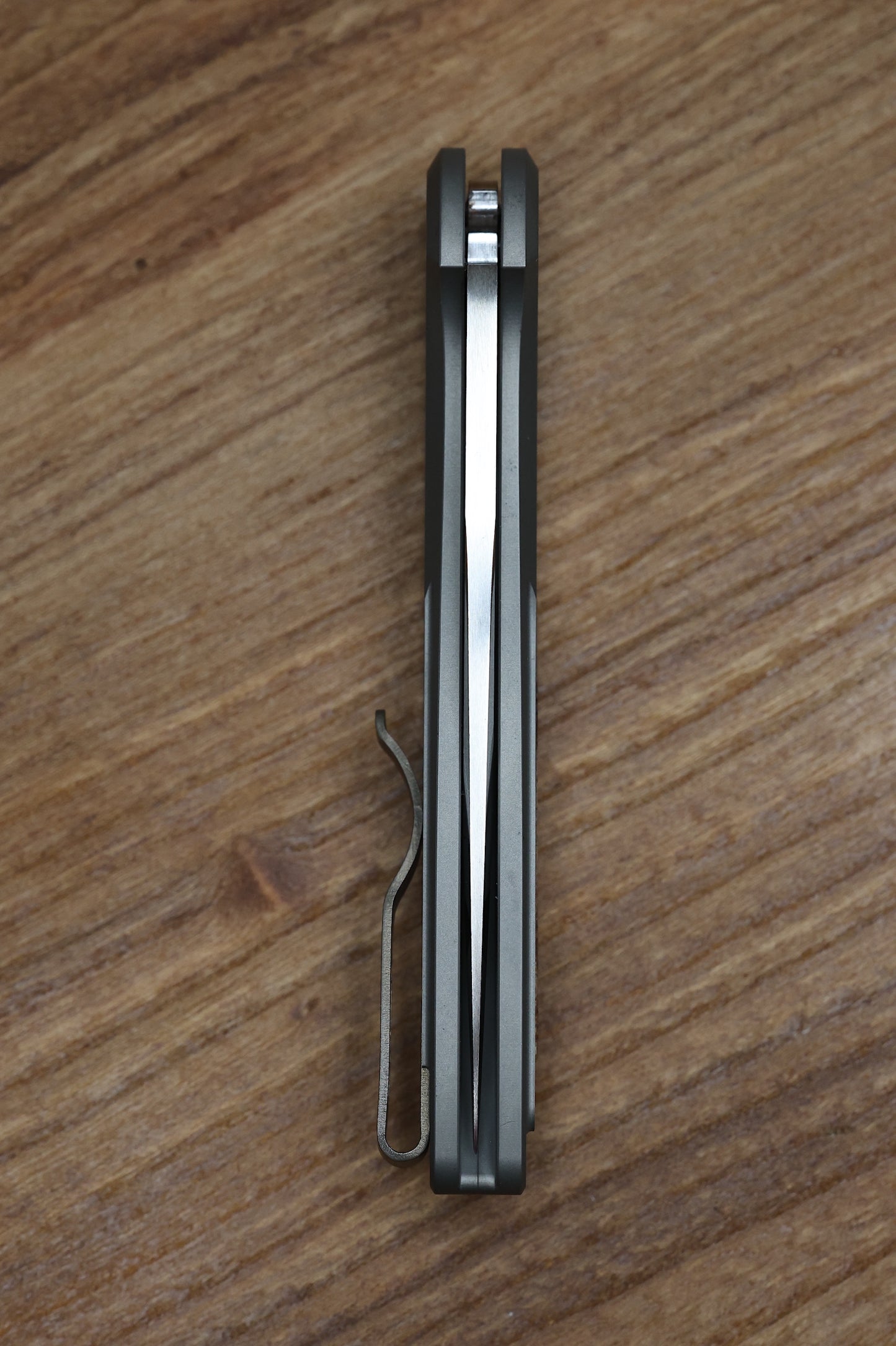 PRO-TECH CAMBRIA CUSTOM MANUAL 17-4 STEEL HANDLES W/ MAPLE BURL INLAY & COMPOUND POLISHED 154CM CUSTOM 001