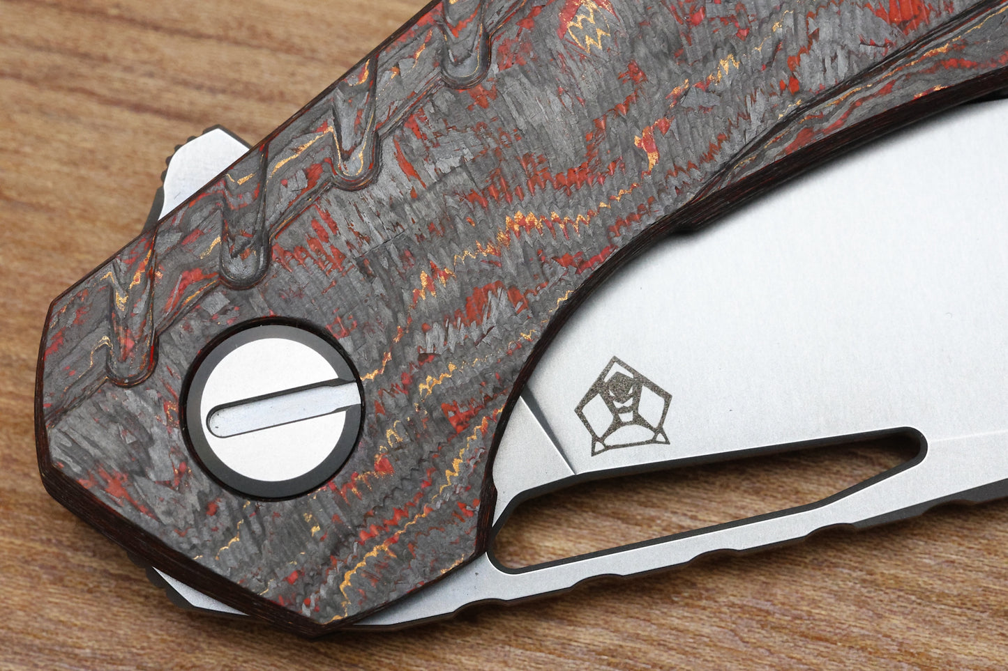 SHIROGOROV 111 IGNIS - SPECIAL EDITION - "PHOENIX WING" TECHNOCARBO HANDLE - M390 BLADE - MRBS