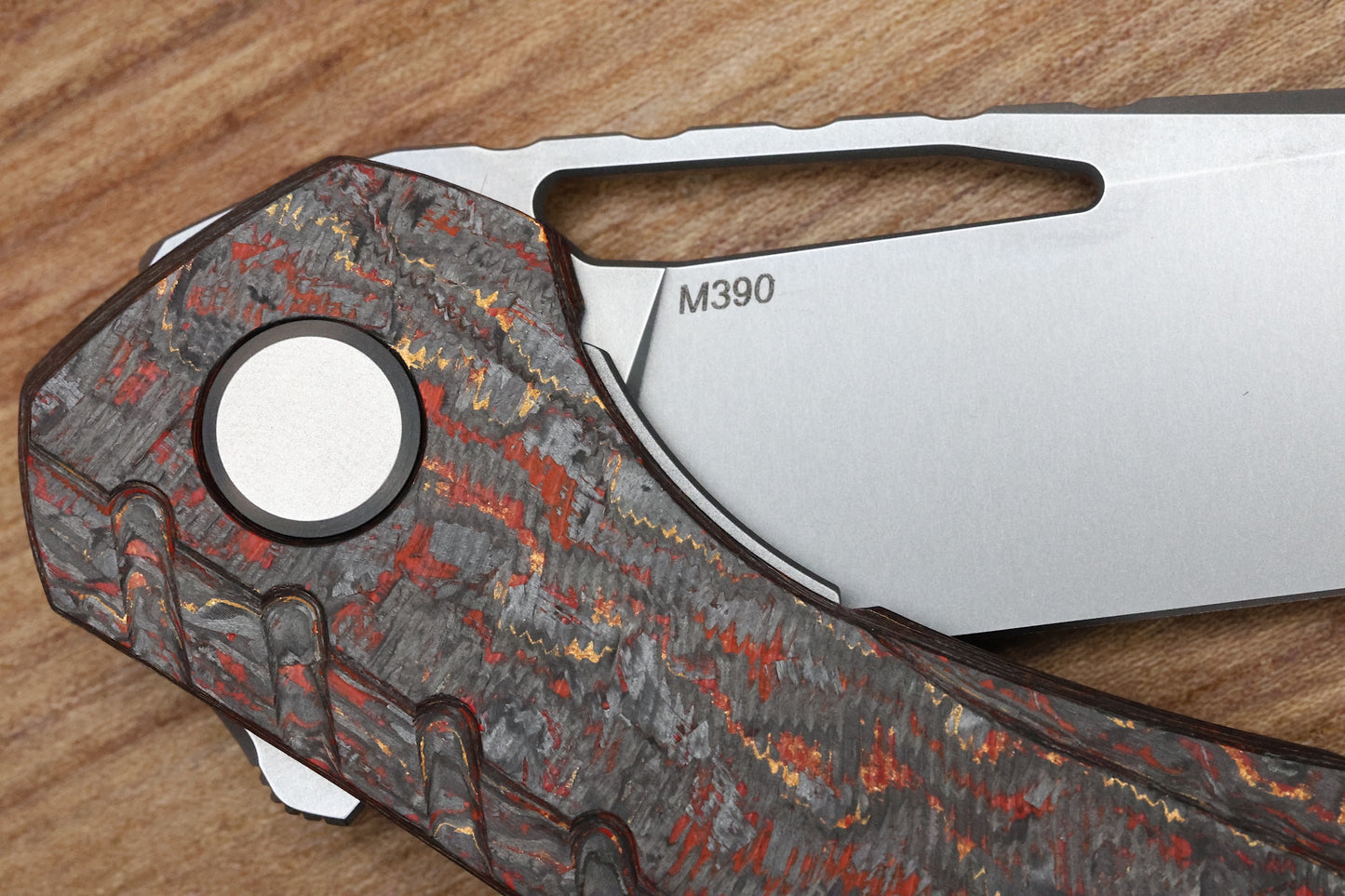SHIROGOROV 111 IGNIS - SPECIAL EDITION - "PHOENIX WING" TECHNOCARBO HANDLE - M390 BLADE - MRBS