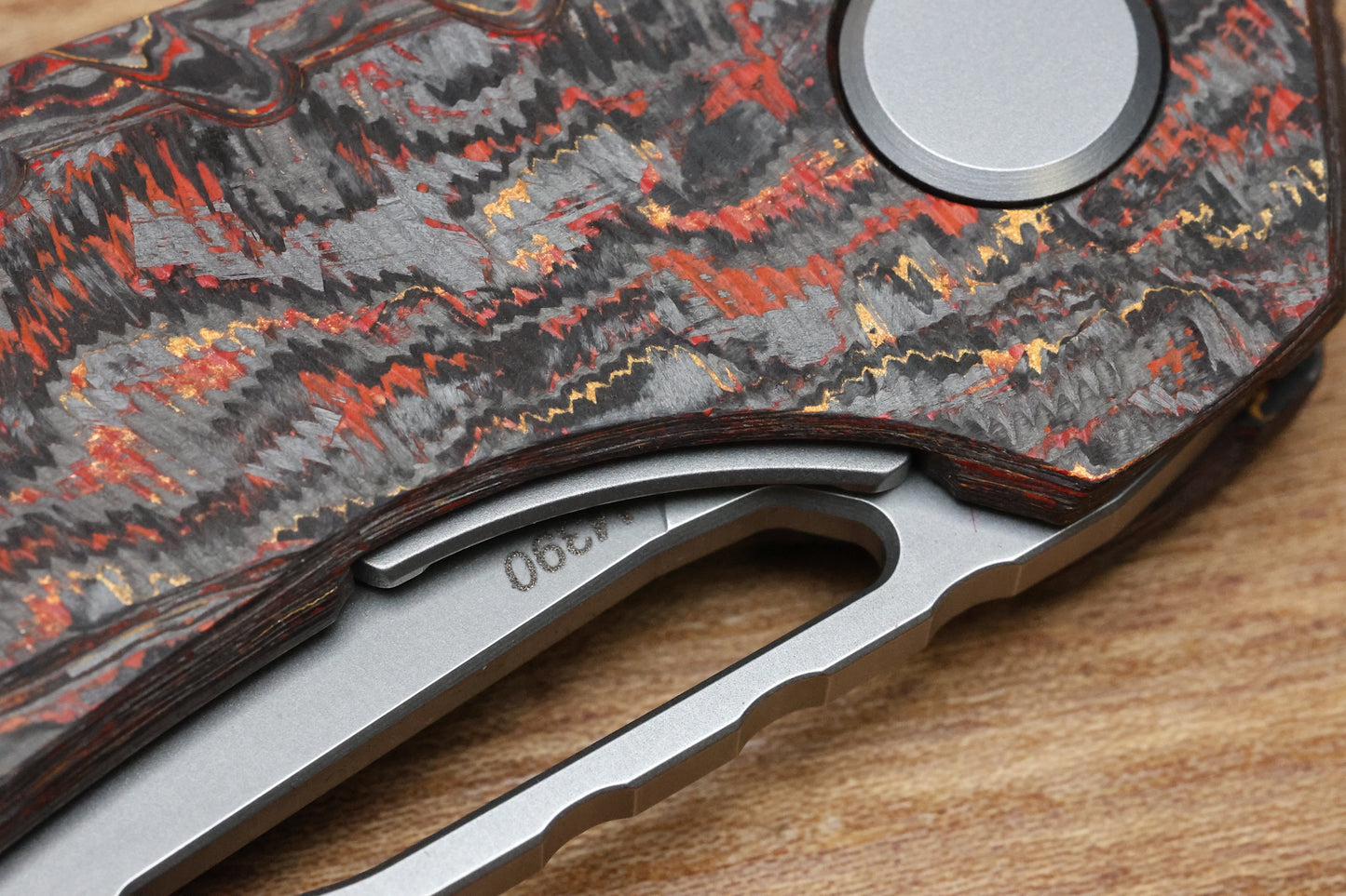 SHIROGOROV 111 IGNIS - SPECIAL EDITION - "PHOENIX WING" TECHNOCARBO HANDLE - M390 BLADE - MRBS