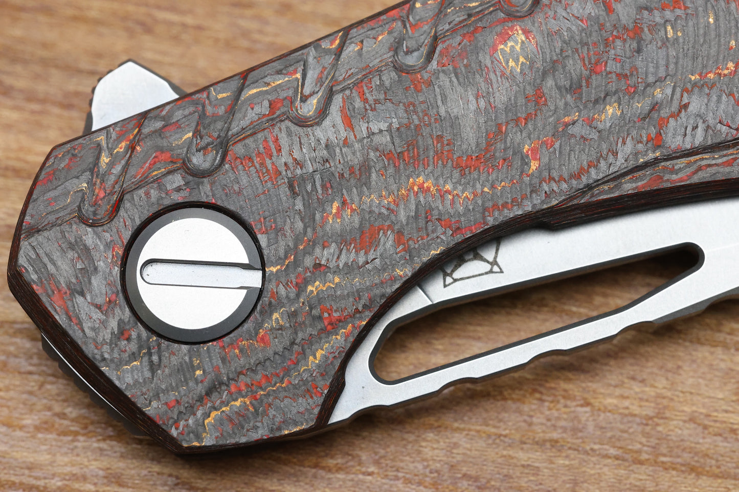 SHIROGOROV 111 IGNIS - SPECIAL EDITION - "PHOENIX WING" TECHNOCARBO HANDLE - M390 BLADE - MRBS