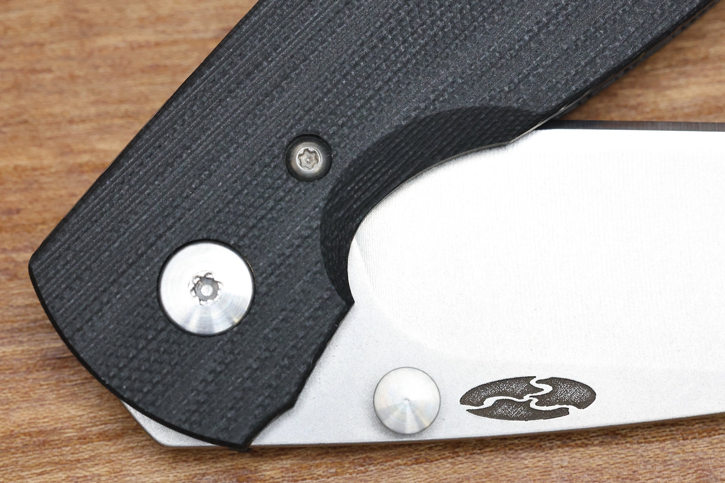 THREE RIVERS MANUFACTURING ATOM FOLDING KNIFE JET BLACK G10 3.5" DROP POINT STONEWASH