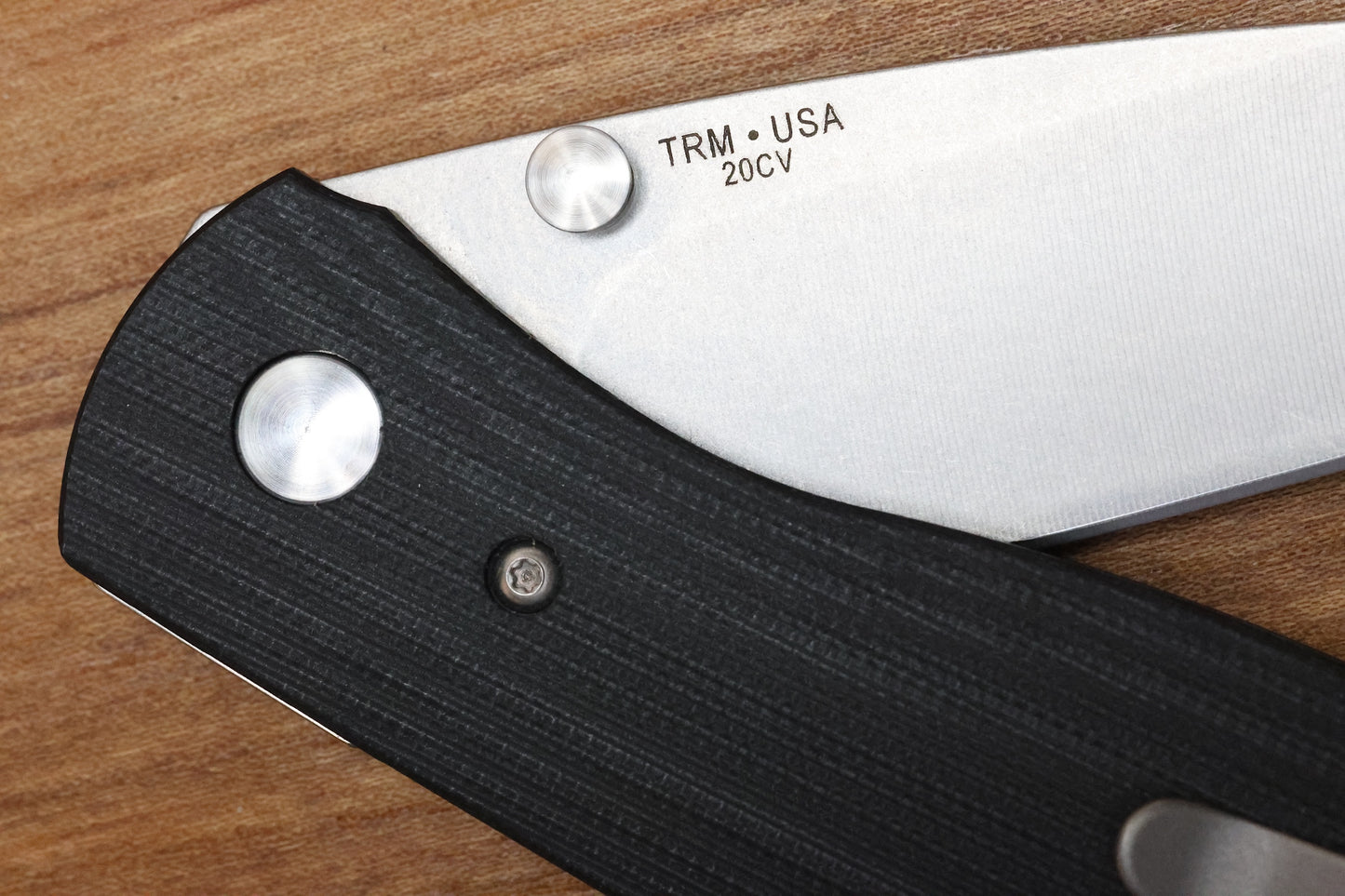 THREE RIVERS MANUFACTURING ATOM FOLDING KNIFE JET BLACK G10 3.5" DROP POINT STONEWASH