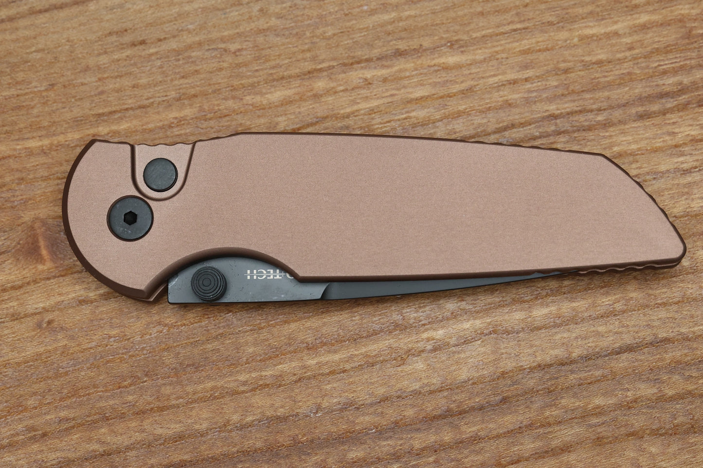 PRO-TECH TR-3 INTEGRITY - INT103-FDE - SMOOTH FLAT DARK EARTH ALUMINUM HANDLE - DLC BLACK S35VN BLADE