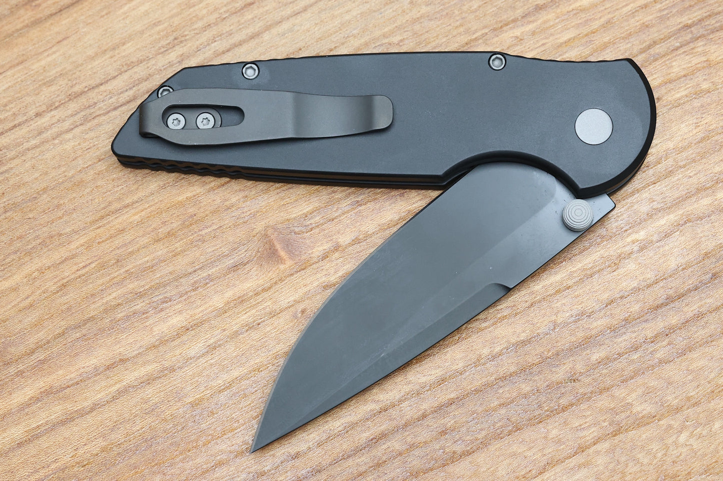 PRO-TECH TR-3 INTEGRITY - INT103 - BLACK ALUMINUM HANDLE - DLC BLACK S35VN BLADE