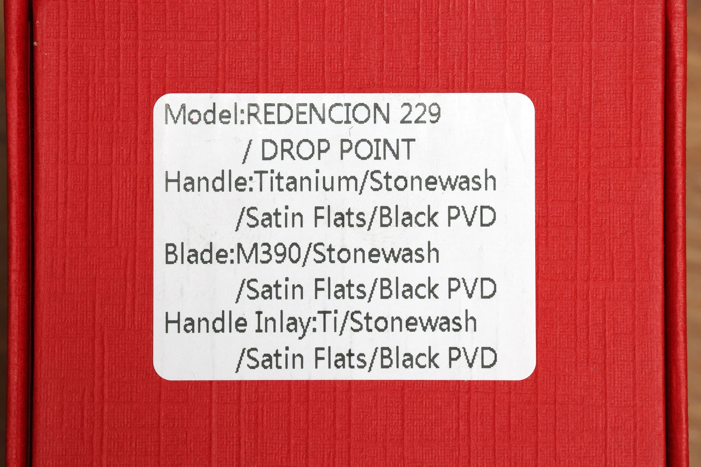 CHAVES KNIVES REDENCION 229 INTEGRAL PVD FRAME LOCK TITANIUM KNIFE 3.75" SATIN PVD M390 DROP POINT