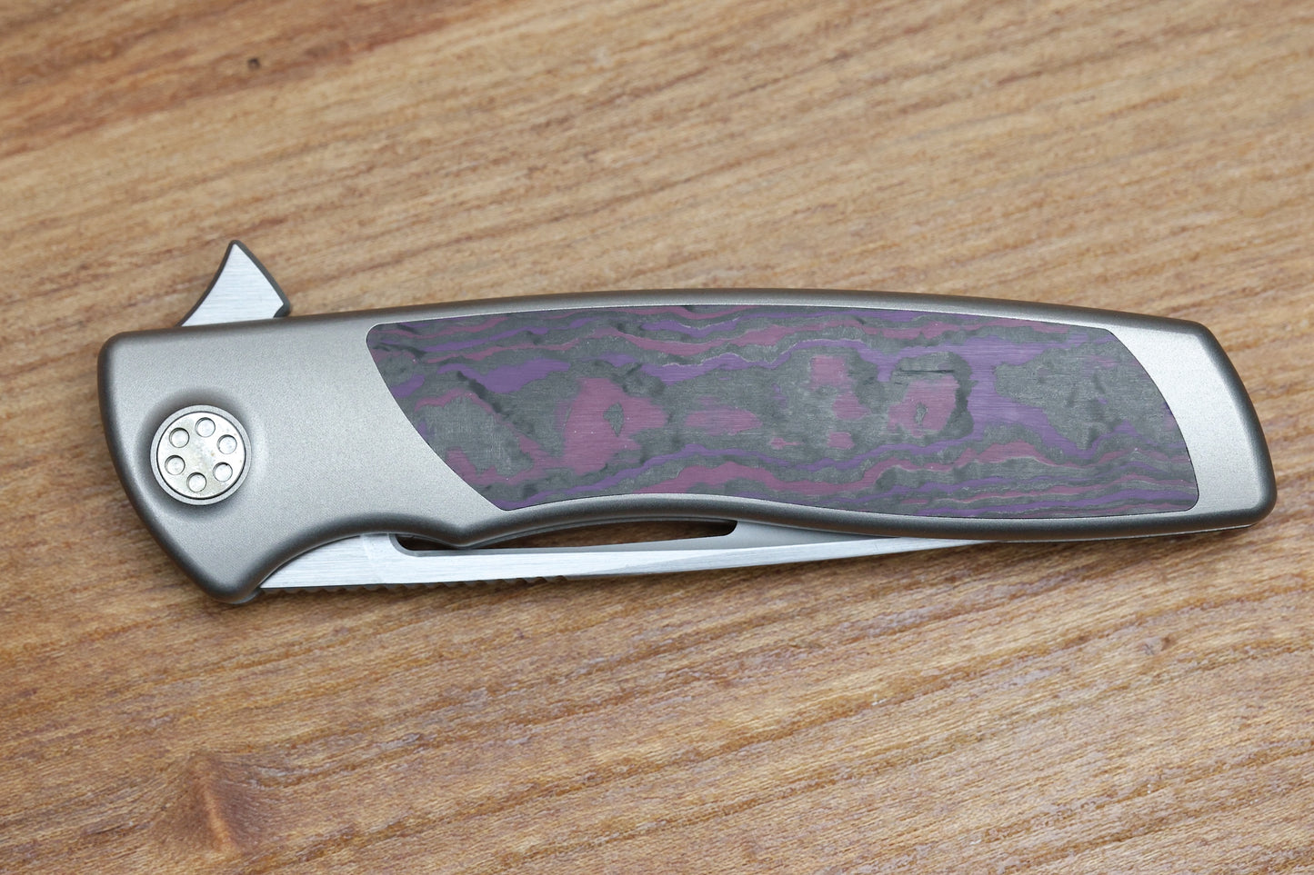SHARPBYDESIGN MINI EVO-TYPHOON - PURPLE HAZE CARBON- DROP POINT M390
