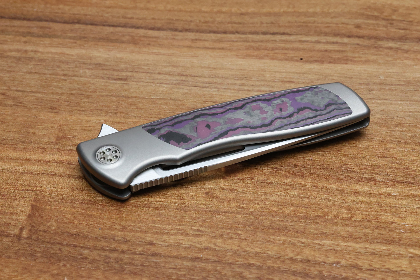 SHARPBYDESIGN MINI EVO-TYPHOON - PURPLE HAZE CARBON- DROP POINT M390