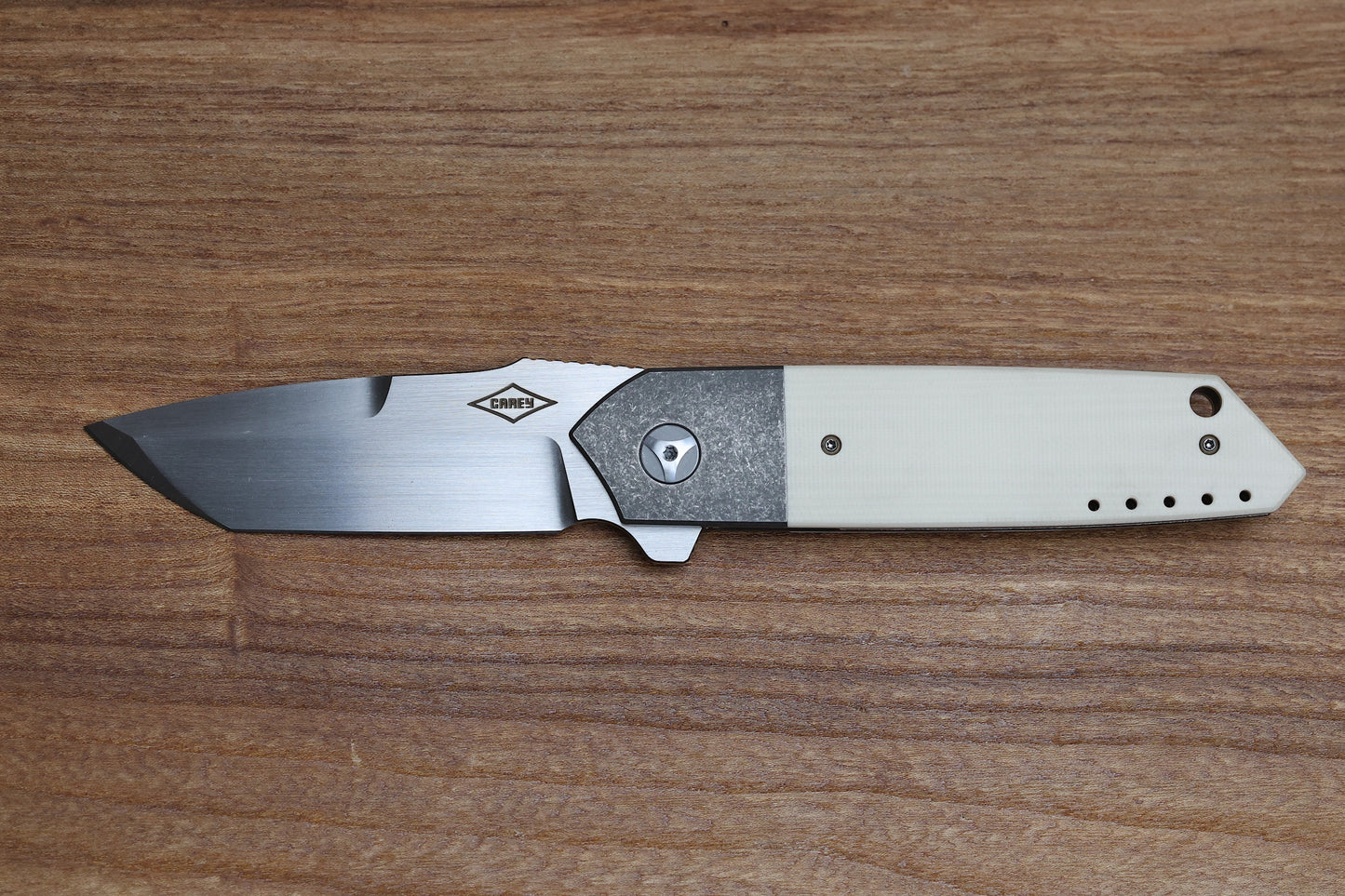 MECHFORCE PETER CAREY COLLAB ROADSTER W/ IVORY-G10 INLAID TITANIUM HANDLE & M390
