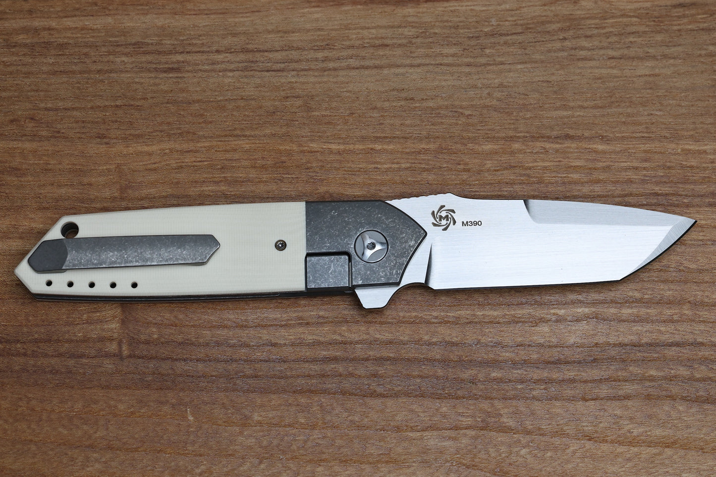 MECHFORCE PETER CAREY COLLAB ROADSTER W/ IVORY-G10 INLAID TITANIUM HANDLE & M390