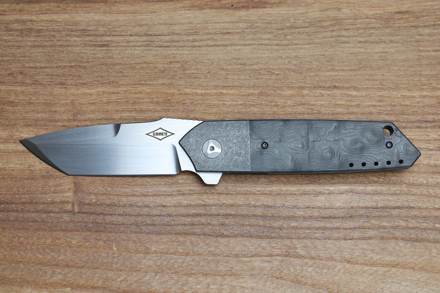 MECHFORCE PETER CAREY COLLAB ROADSTER W/ BLACK DUNES FAT CARBON INLAID TITANIUM HANDLES & M390