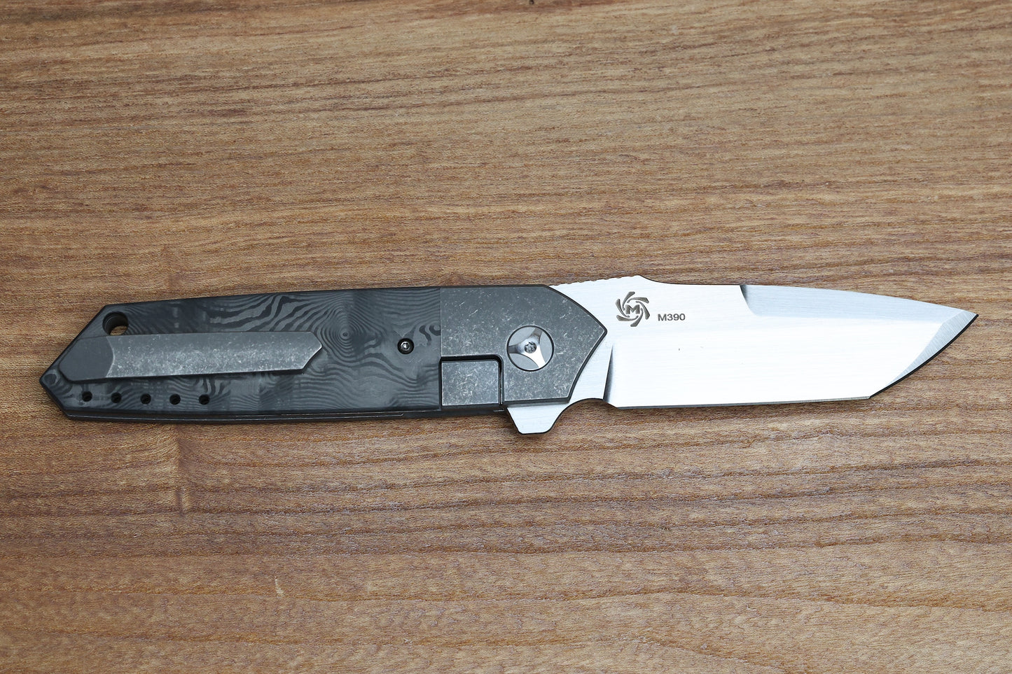 MECHFORCE PETER CAREY COLLAB ROADSTER W/ BLACK DUNES FAT CARBON INLAID TITANIUM HANDLES & M390