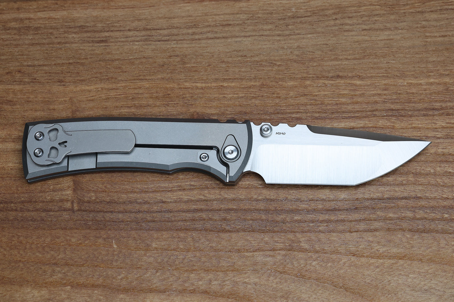 CHAVES KNIVES REDENCION 229 INTEGRAL FRAME LOCK FOLDING KNIFE TITANIUM 3.75" M390 TANTO BELT SATIN