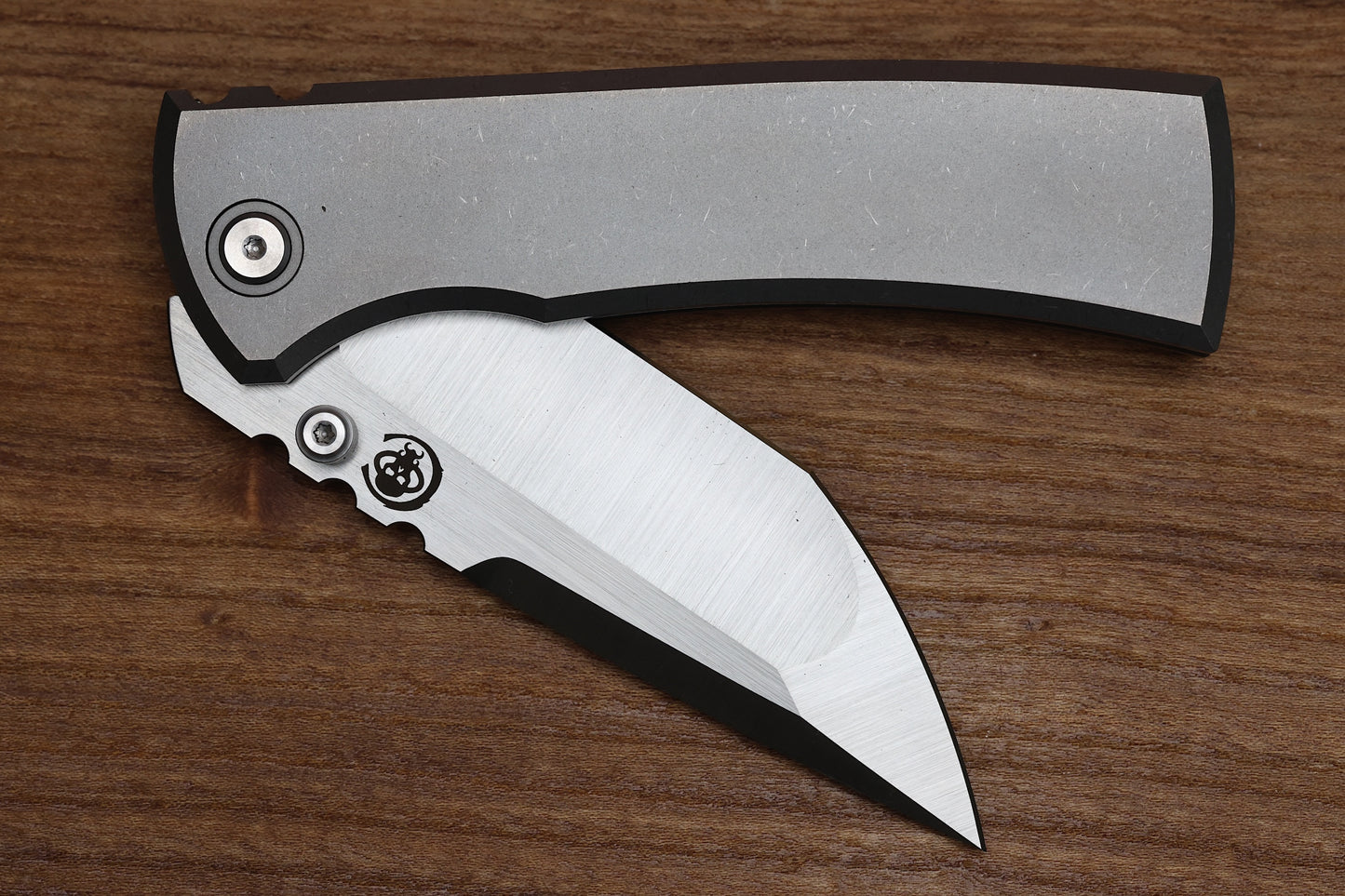 CHAVES KNIVES REDENCION 229 INTEGRAL FRAME LOCK FOLDING KNIFE TITANIUM 3.75" M390 TANTO BELT SATIN