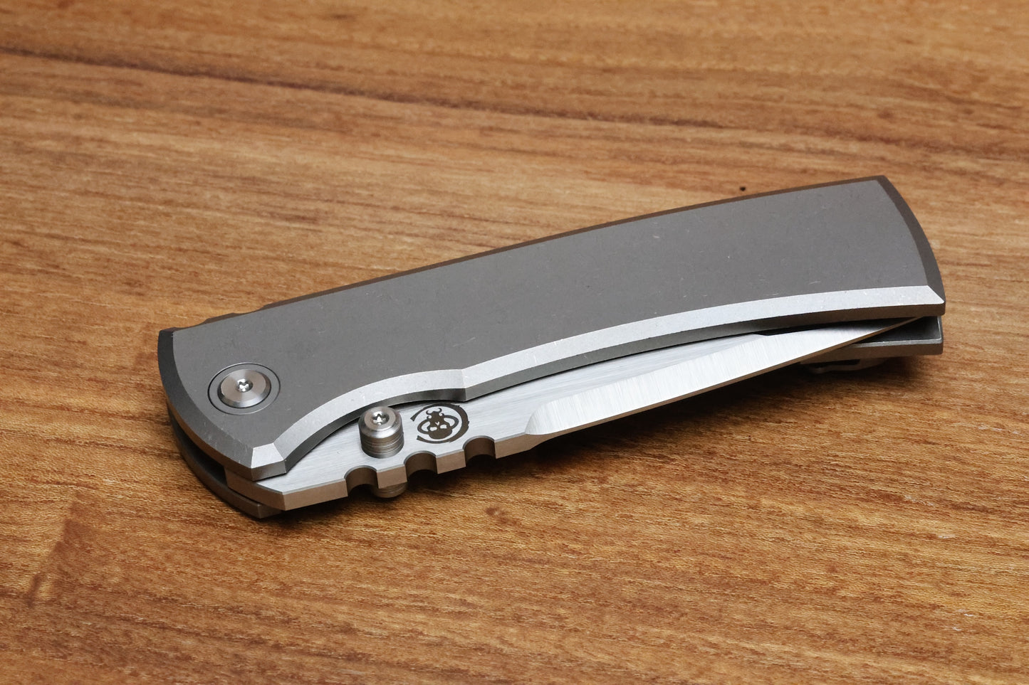CHAVES KNIVES REDENCION 229 INTEGRAL FRAME LOCK FOLDING KNIFE TITANIUM 3.75" M390 TANTO BELT SATIN