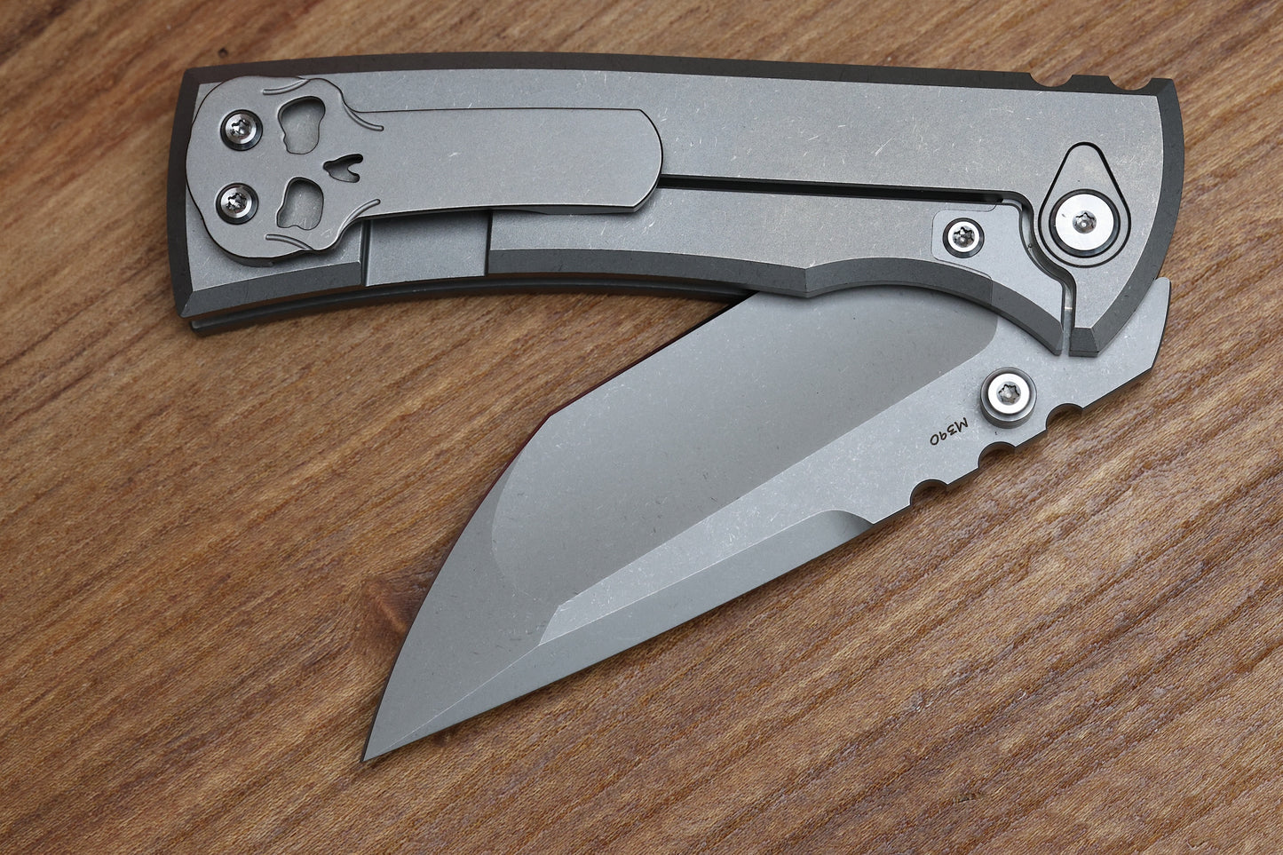 CHAVES KNIVES REDENCION 229 INTEGRAL FRAME LOCK TITANIUM 3.75" M390 TANTO STONEWASH
