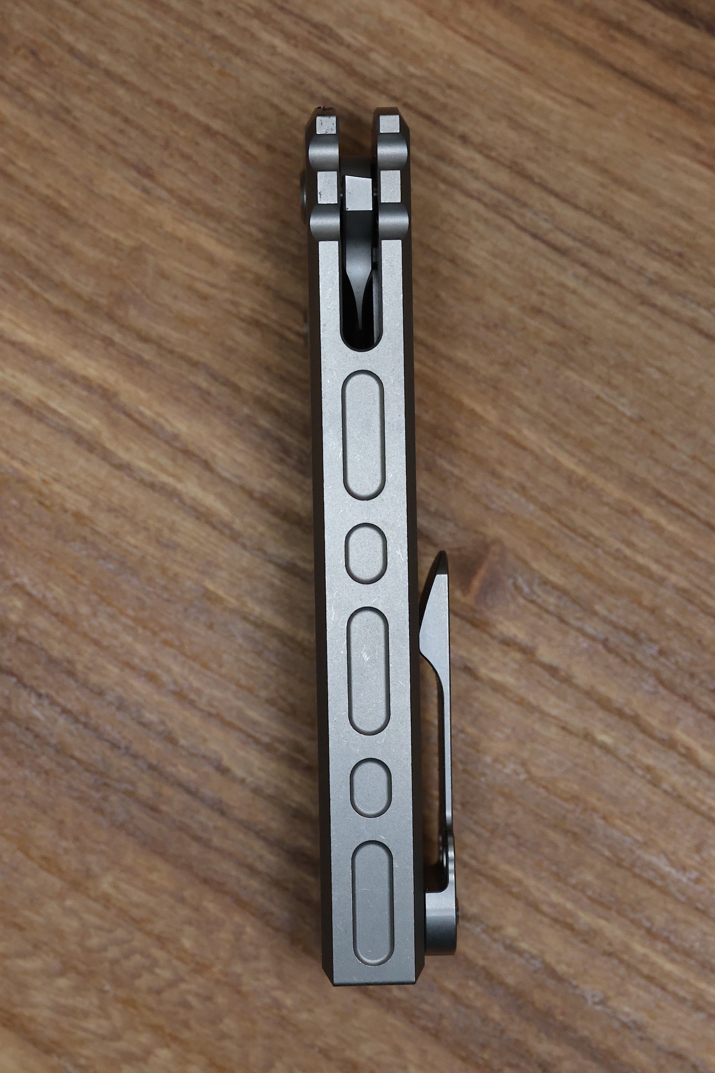 CHAVES KNIVES REDENCION 229 INTEGRAL FRAME LOCK TITANIUM 3.75" M390 TANTO STONEWASH