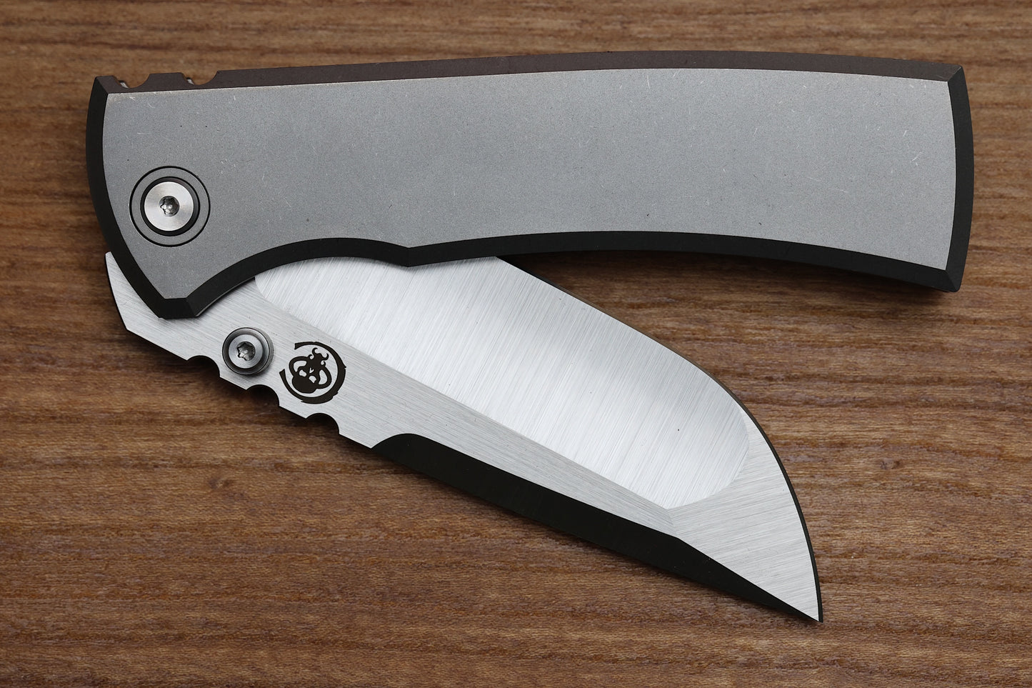 CHAVES KNIVES REDENCION 229 INTEGRAL FOLDING KNIFE TITANIUM 3.75" M390 DROP POINT BELT SATIN